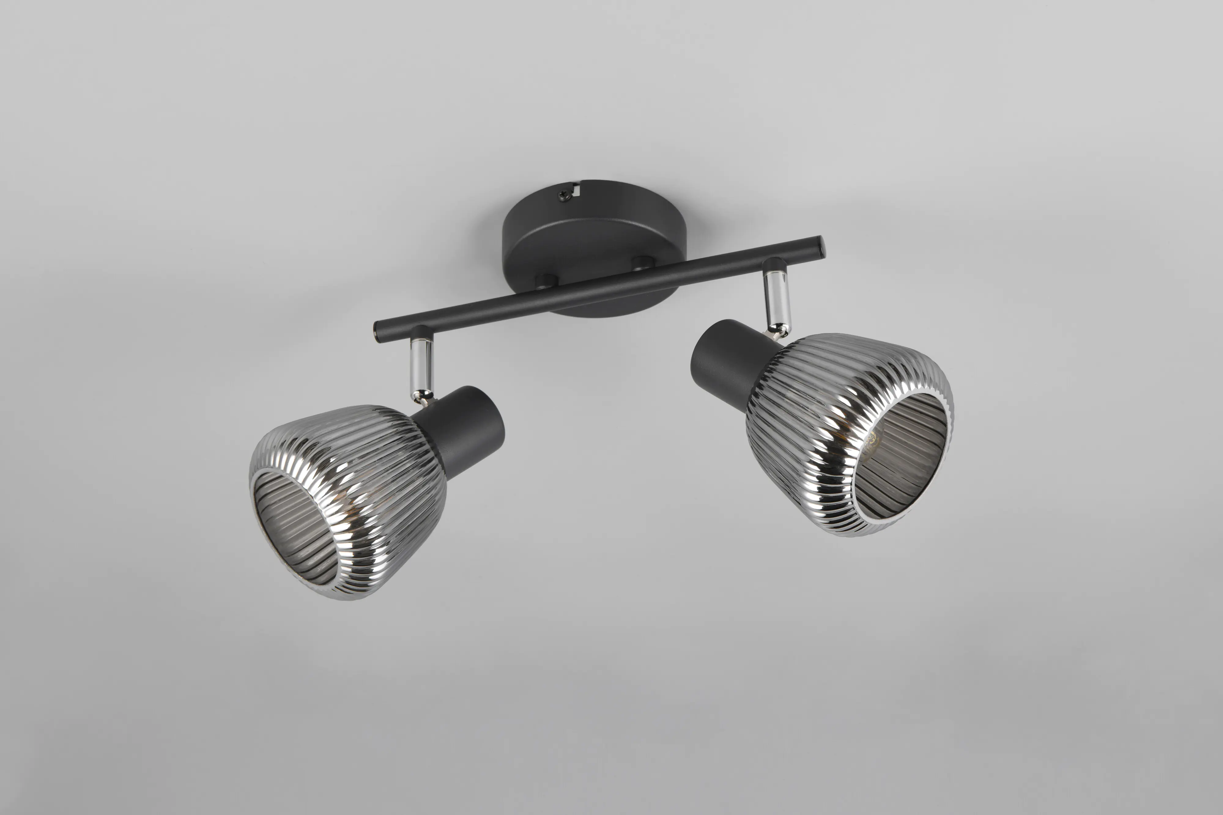 Trio Leuchten 2er Spot Tarifa E14 schwarz matt Metall/Glas Trio Leuchten 2er Spot Tarifa E14 schwarz matt Metall/Glas