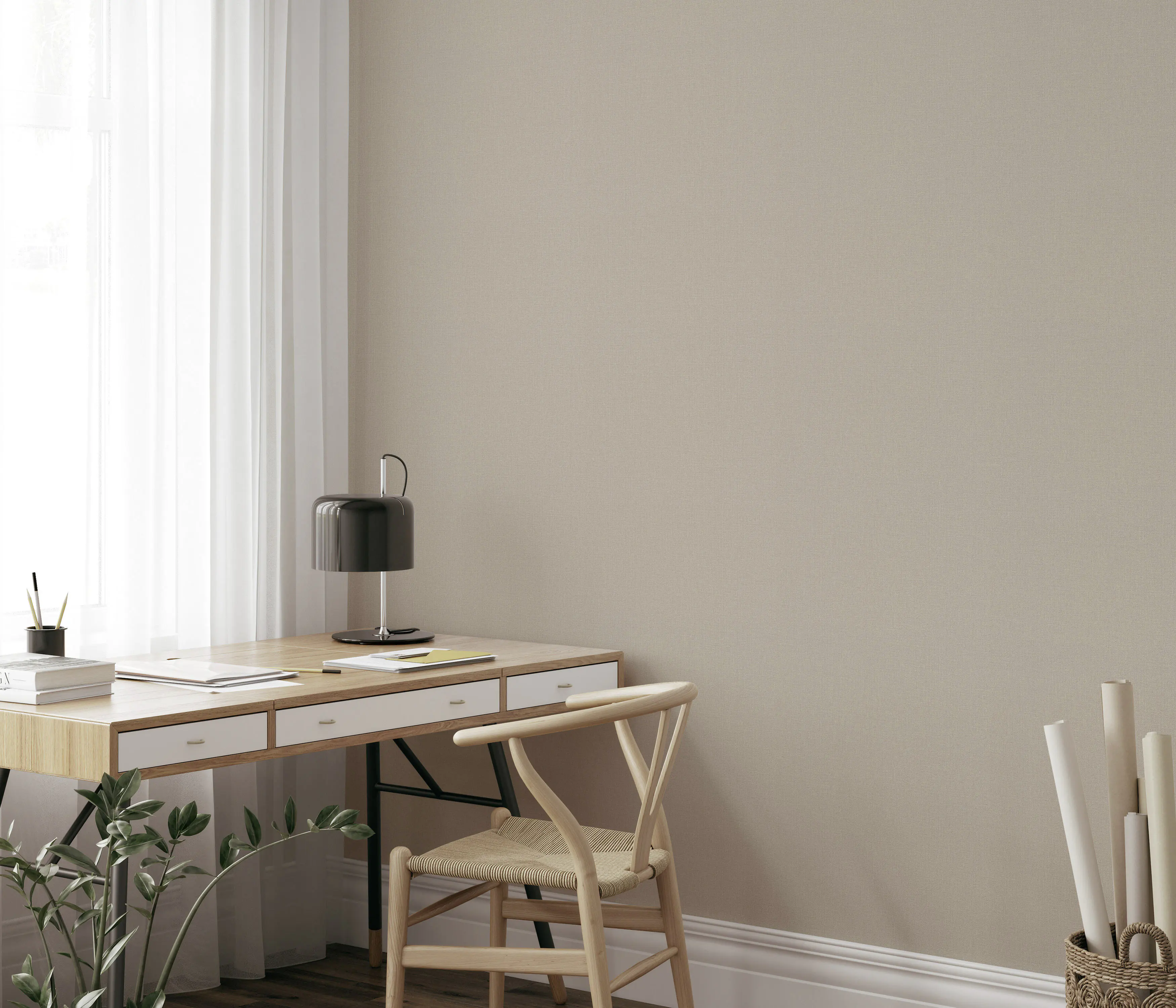 Erismann Vliestapete Uni beige 10,05 x 0,53 m