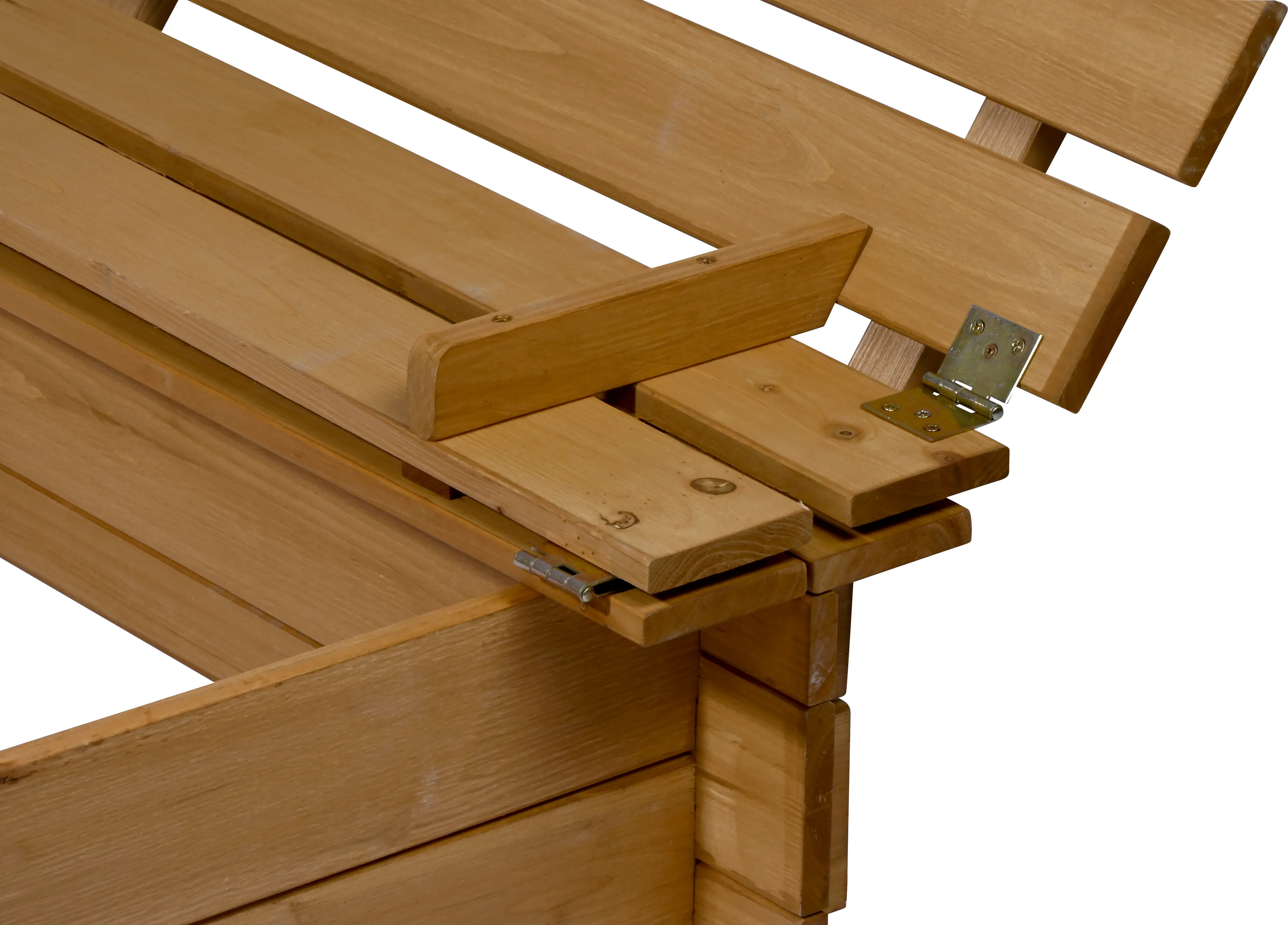 Dobar Sandkasten mit Sitzbänken und Deckel eckig 112 x 112 cm