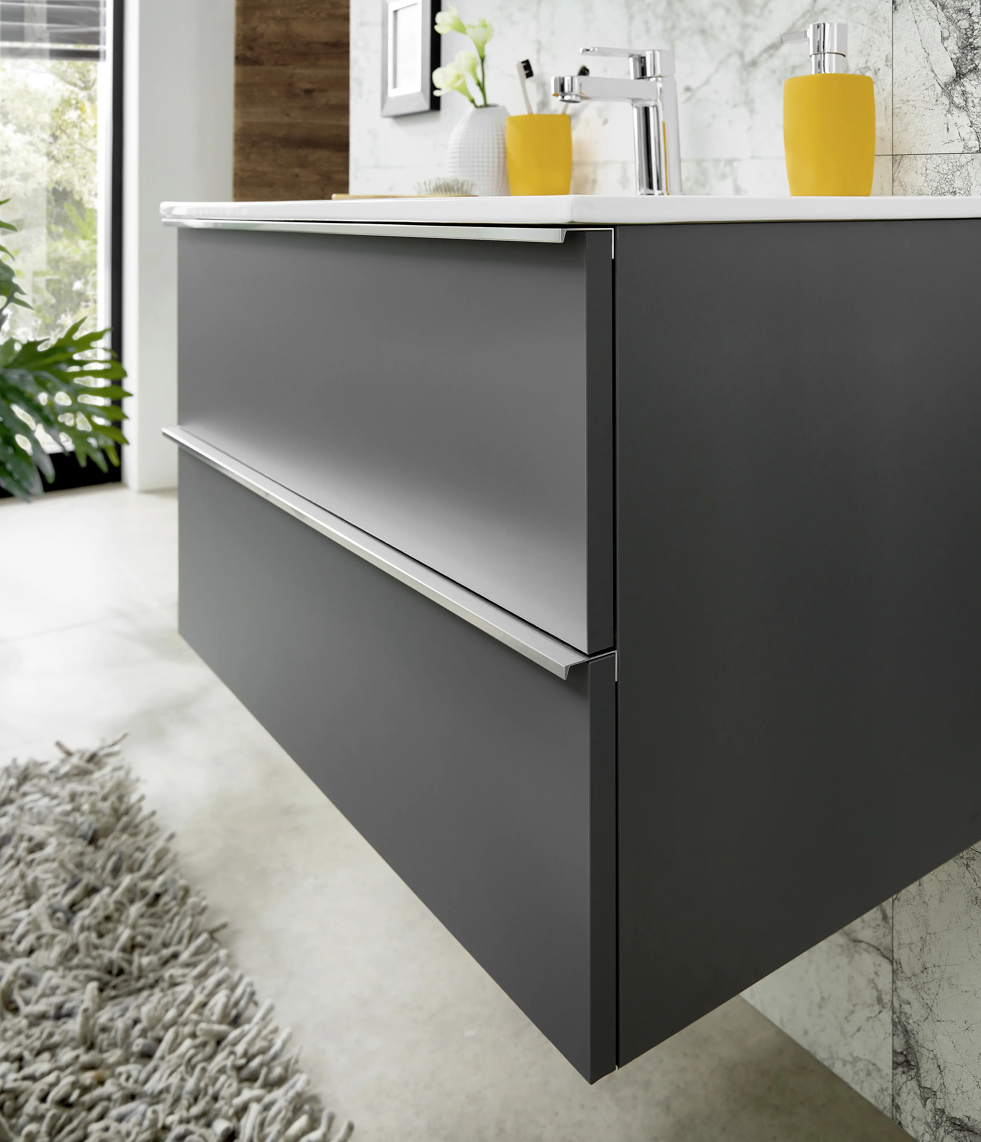 Primaster Waschtischunterschrank Düsseldorf grau 80 cm