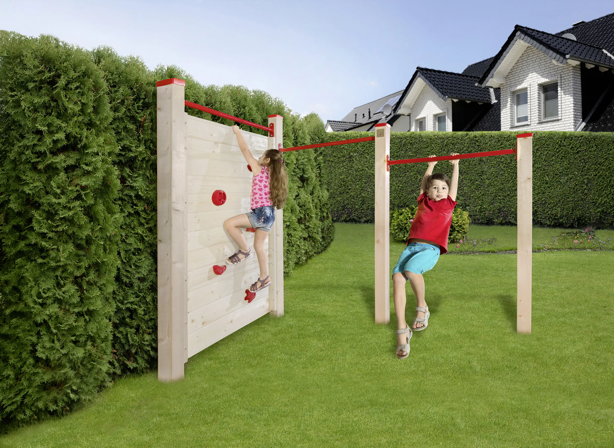 Weka Reck und Kletterstation Tabaluga natur-rot