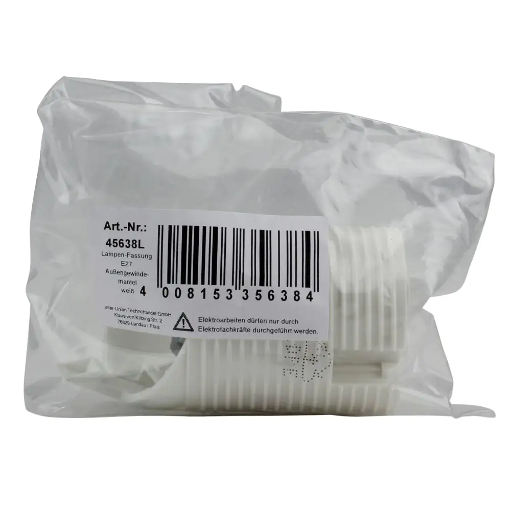 Lampen-Fassung Außengewindemantel E 27, weiß Lampen-Fassung Außengewindemantel E 27, weiß