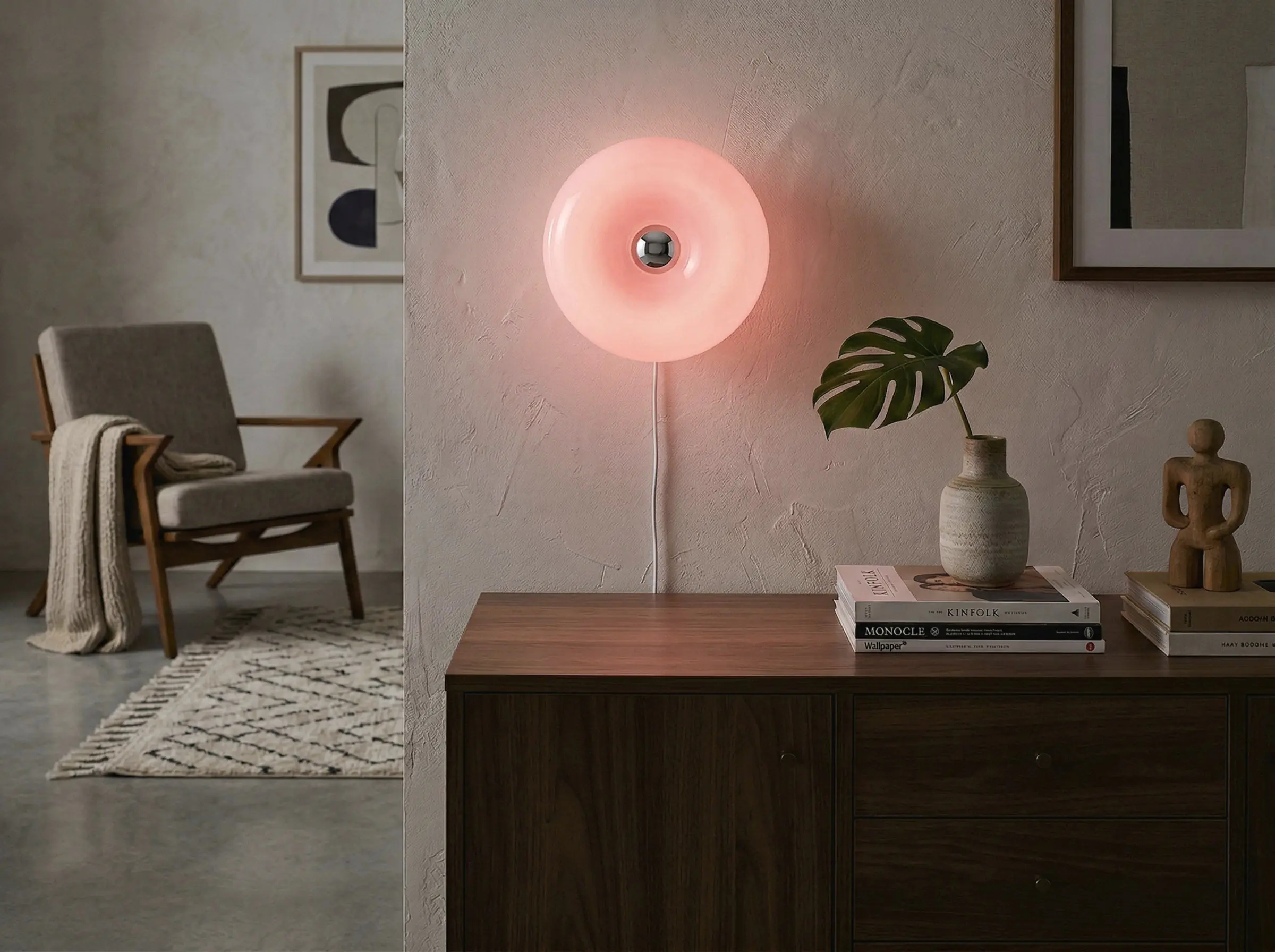 Eglo LED-Tischleuchte Basile Ø 30 cm beere warmweiß 
