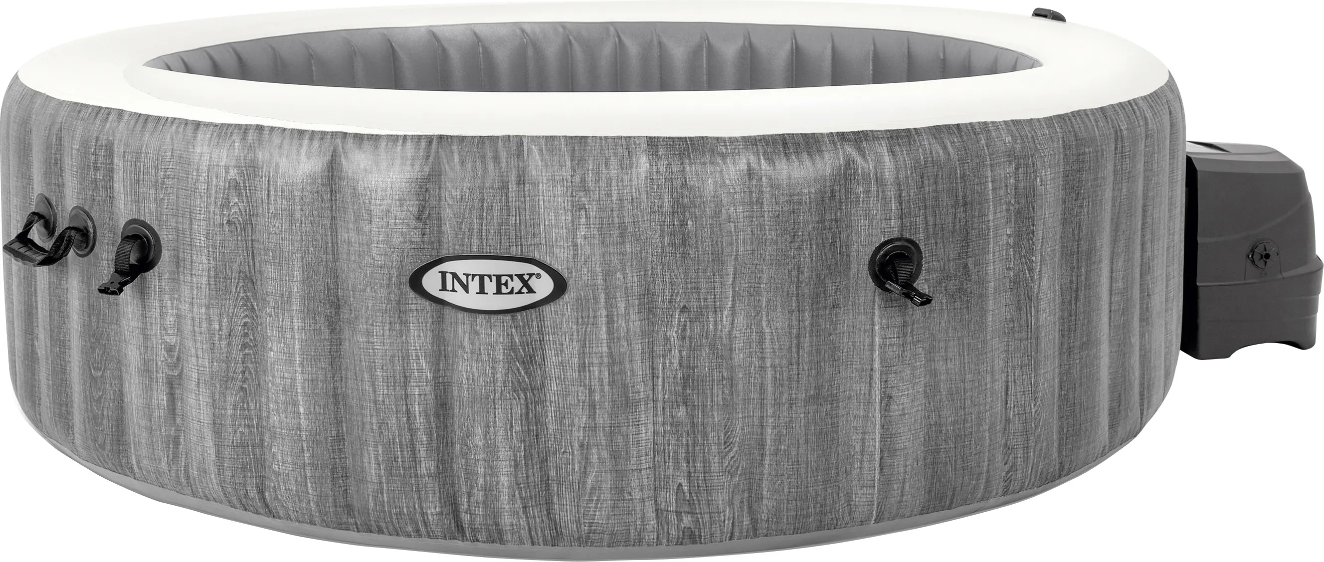 Intex Whirlpool PureSPA Bubble Massage Greywood Deluxe grau, Ø 216 x 71 cm