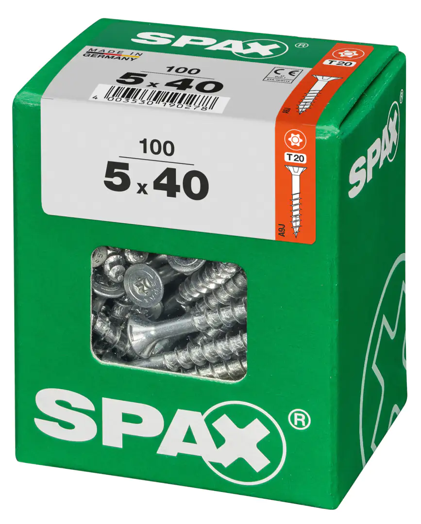 Spax Universalschrauben 5.0 x 40 mm TX 20 - 100 Stk.