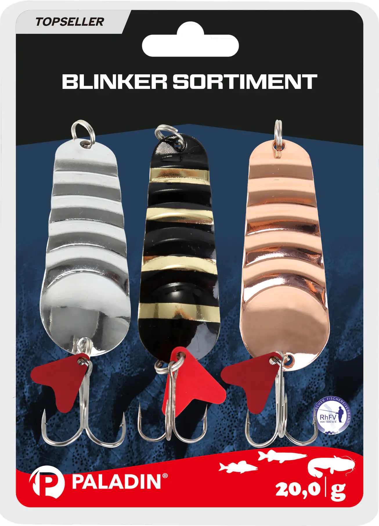 Paladin Blinker Sortiment II 20g Hecht Zander 3 Stück Hecht-Zander/20g