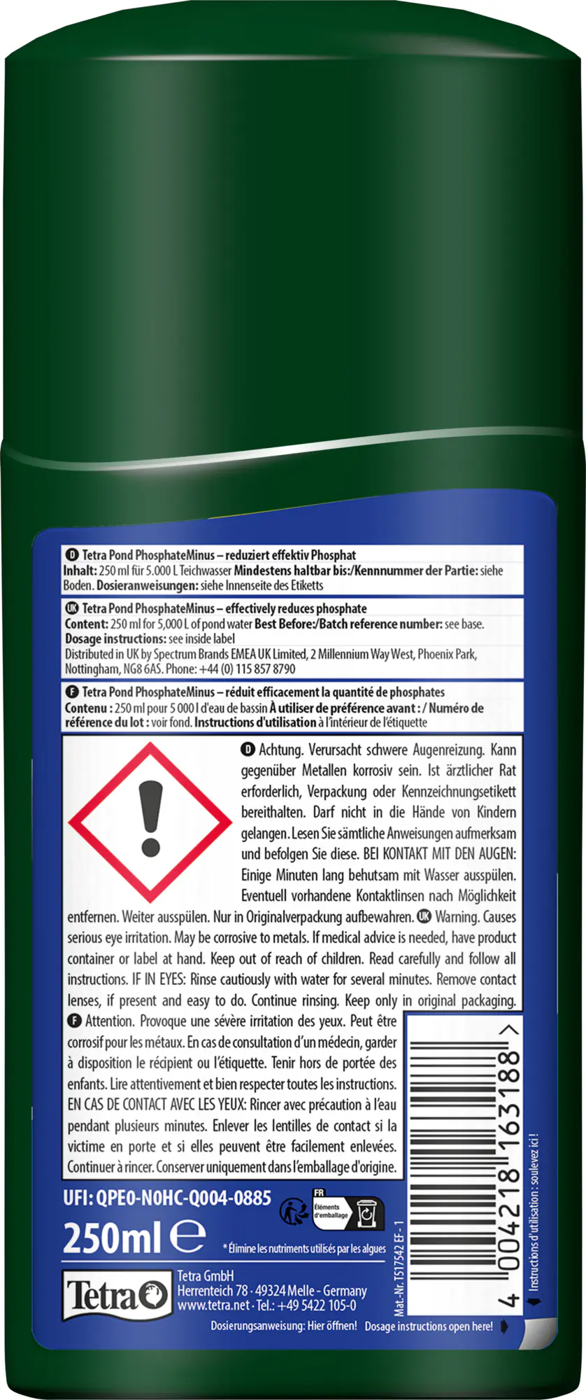 Tetra Pond PhosphateMinus 250 ml Tetra Pond PhosphateMinus 250 ml