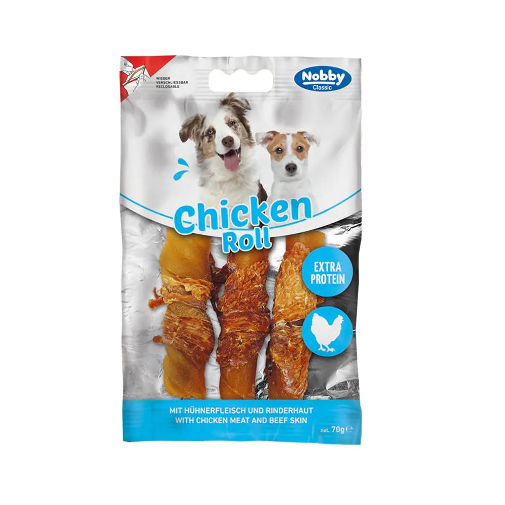 Nobby Hundesnack Adult Kauknochen StarSnack 70 g BBQ Chicken Roll