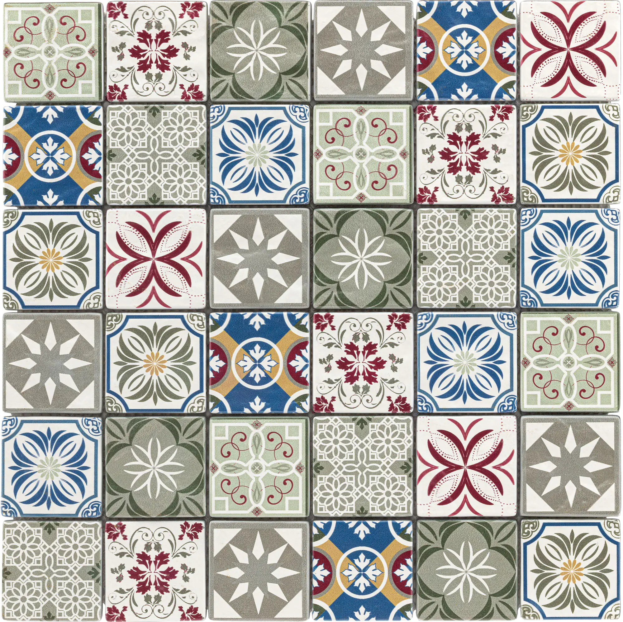 Mosaikfliese Glas Cottage 30 x 30 cm bunt Steingröße: ca. 4,8 x 4,8 cm