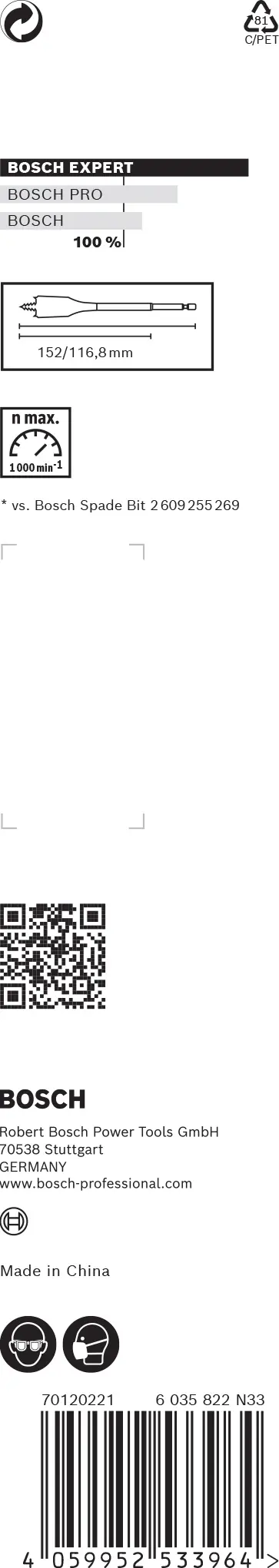 Bosch Expert Self Cut Speed Flachfräsbohrer 25 x 152 mm