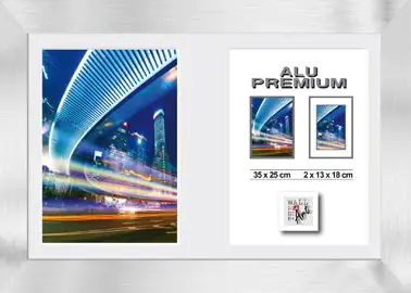 Aluminiumrahmen Quattro silber, 25 x 35 cm