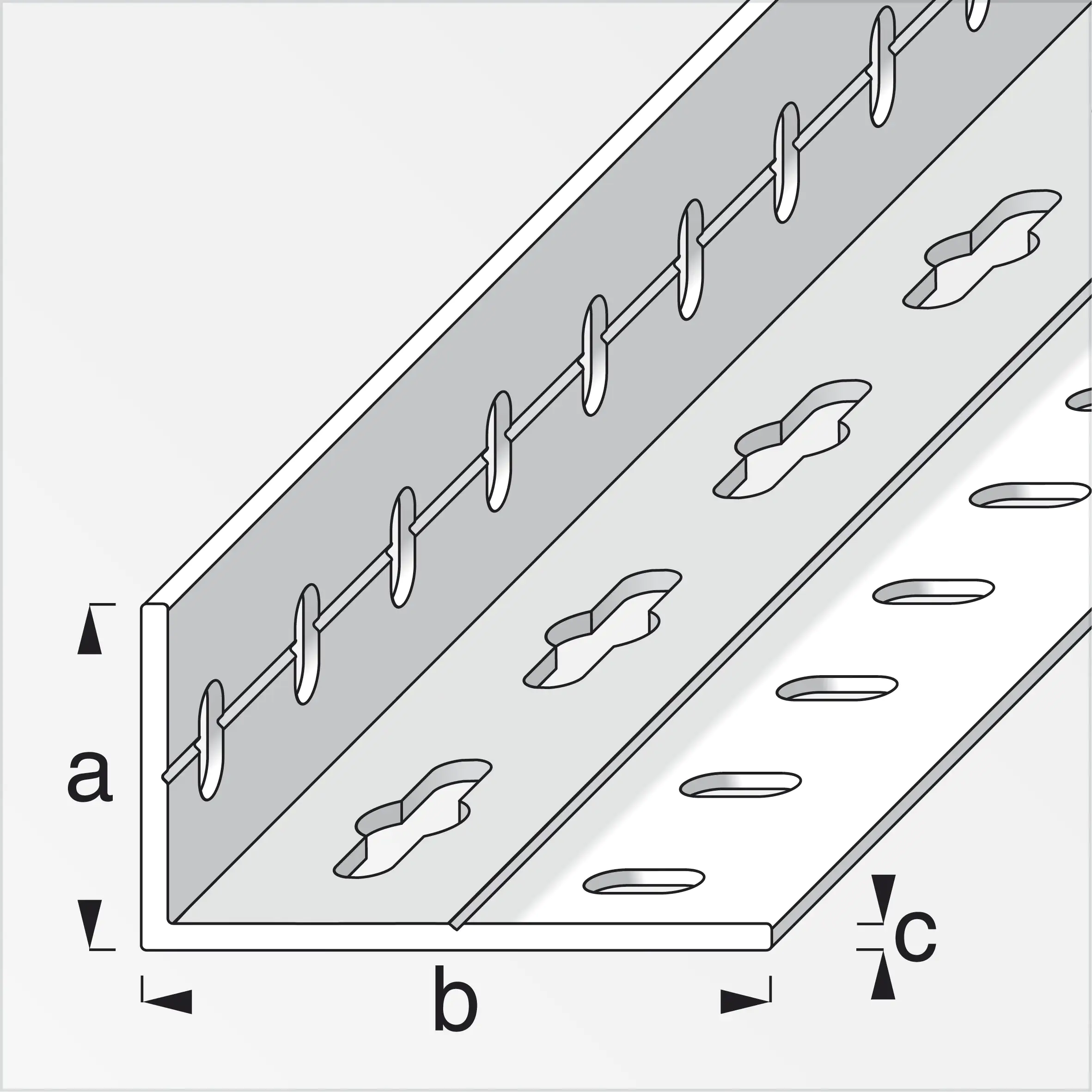 alfer Winkel 1 m, 35.5 x 65.6 mm Aluminium roh blank