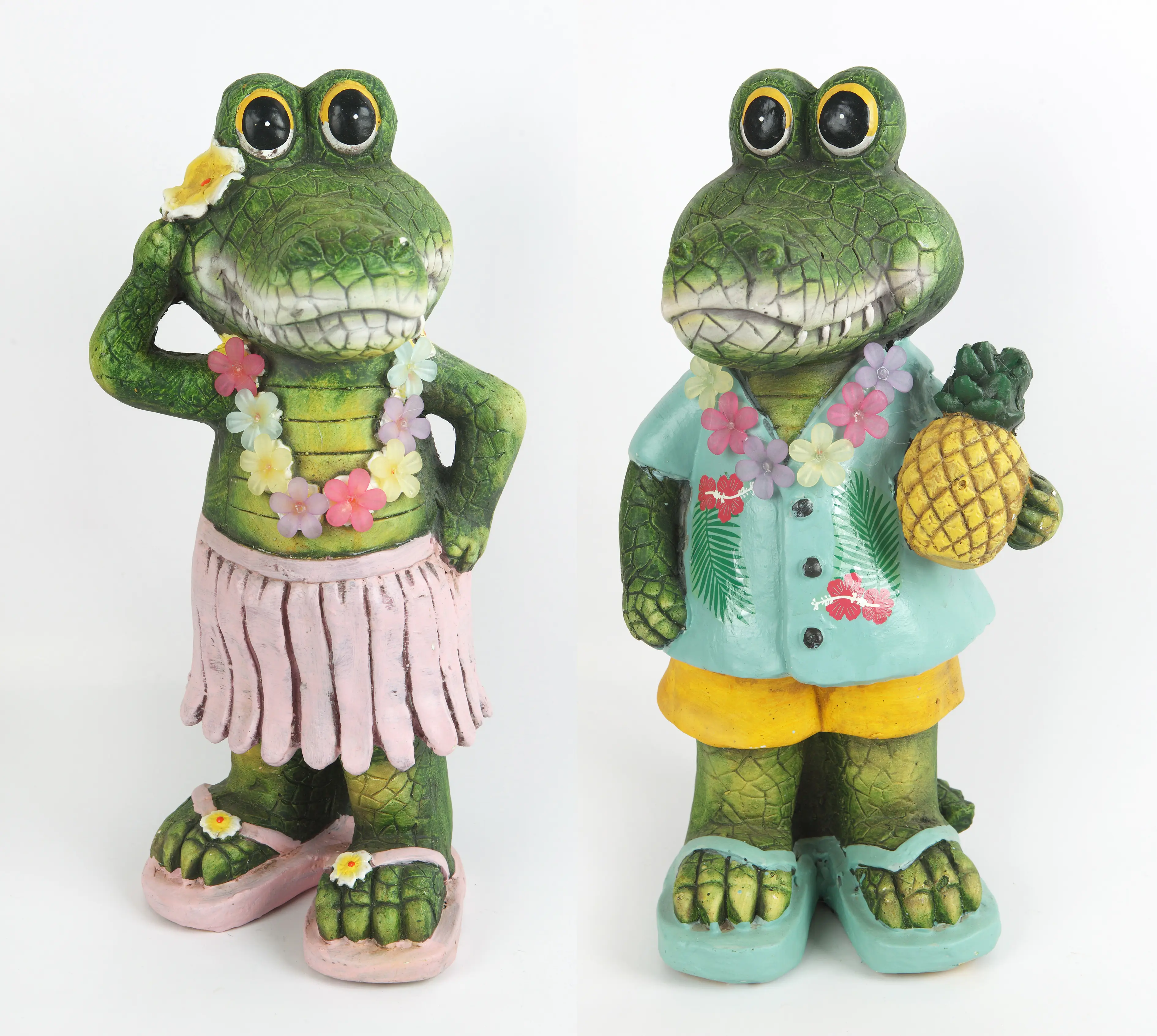 TrendLine Dekofigur Magnesia Krokodil sortiert 43 x 20 x 20 cm grün