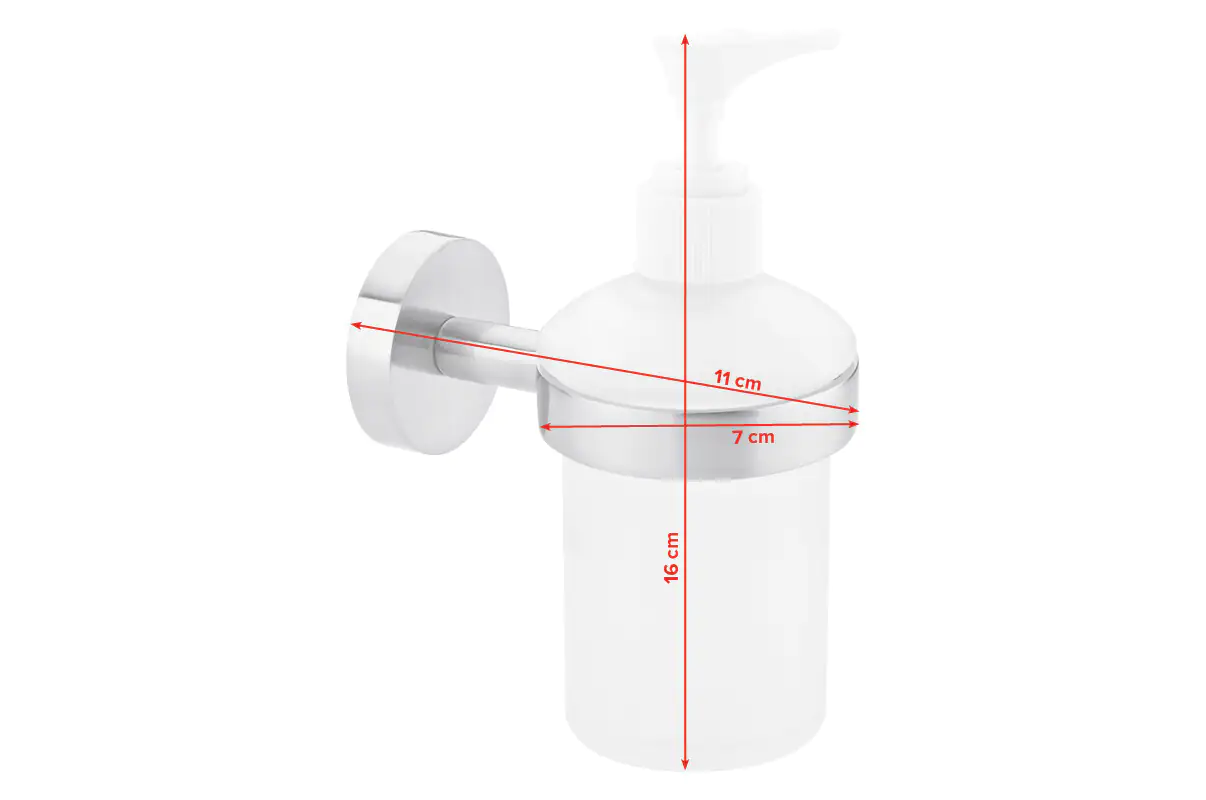 tesa Moon Seifenspender zum Hängen edelstahl satiniertes Glas  tesa Moon Seifenspender zum Hängen edelstahl satiniertes Glas