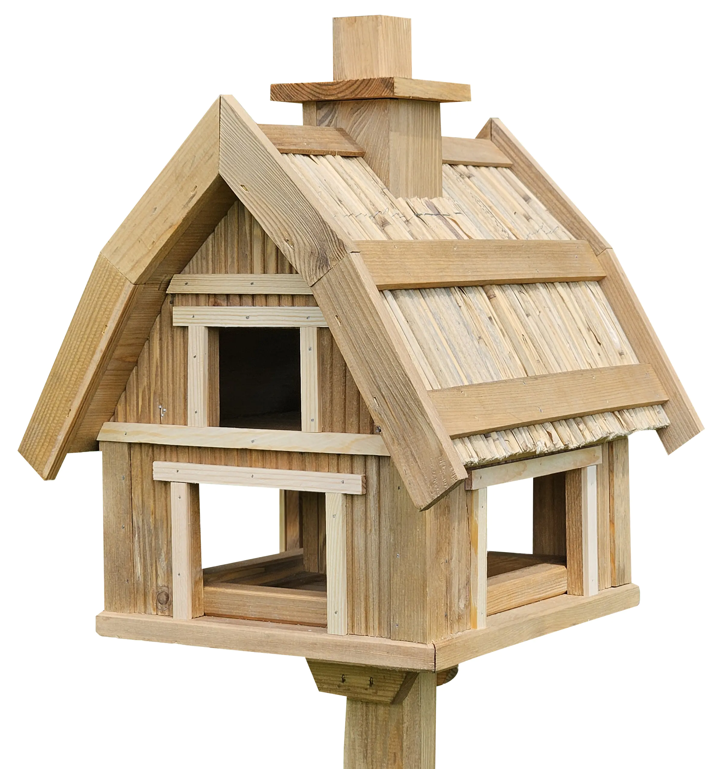 Vogelhaus Pondruff mit Strohdach und Ständer braun 31 x 40 x x37 cm Vogelhaus Pondruff mit Strohdach und Ständer braun 31 x 40 x x37 cm