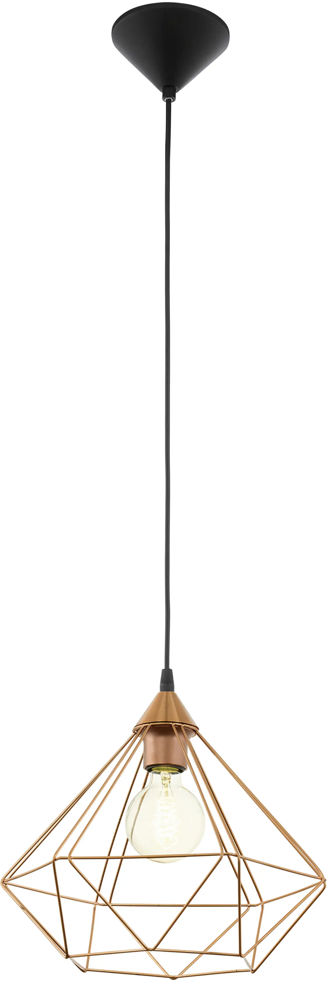 Eglo Pendelleuchte Tarbes kupfer-schwarz Ø 32,5 cm E27