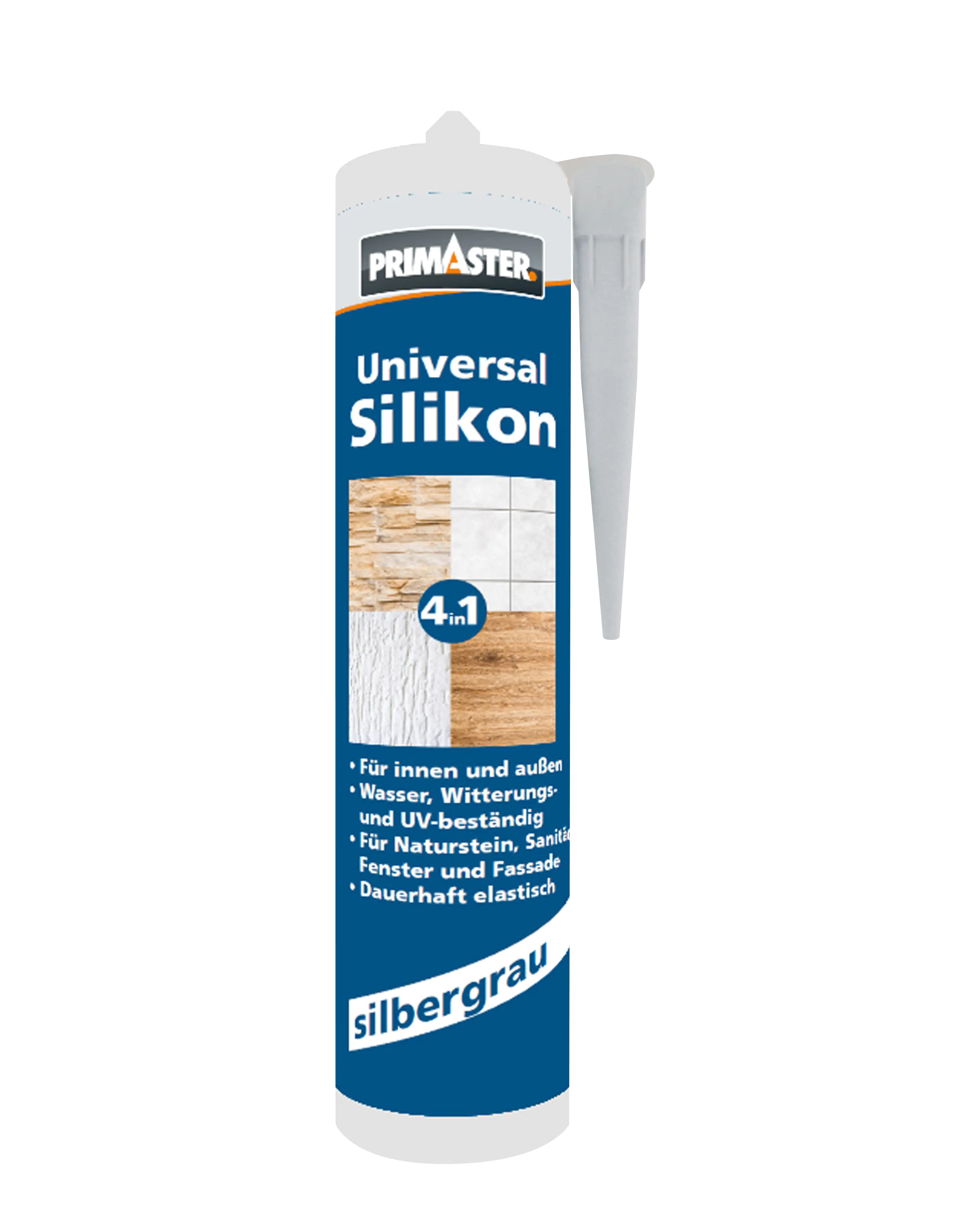 4010327529203 Primaster Universal Silikon 4 in1 silbergrau 300 ml