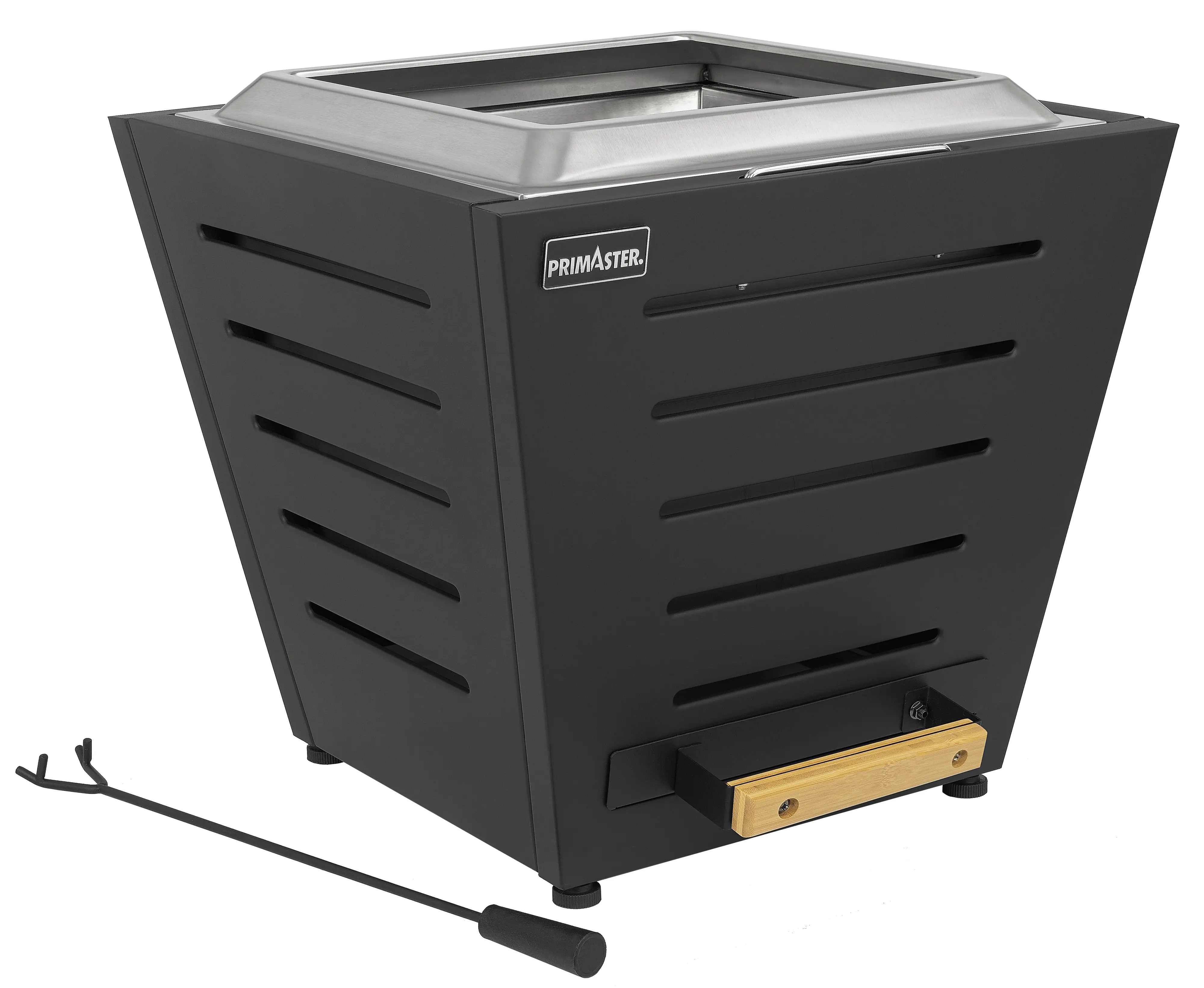 Primaster Feuerstelle Linden raucharm 51 x 51 cm schwarz