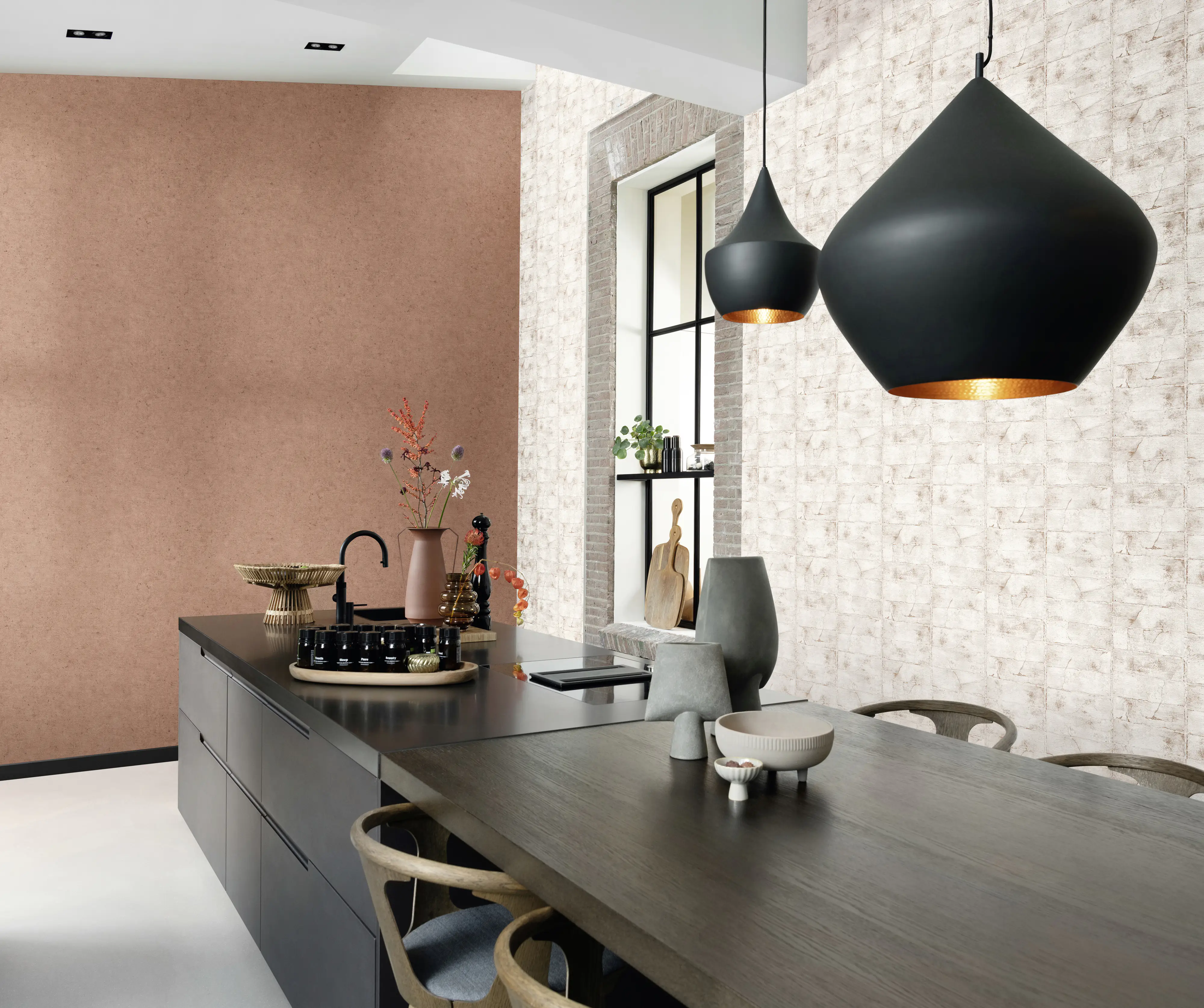 Rasch Vliestapete 520880 Rot-Terra Uni 10,05 m x 0,53 m