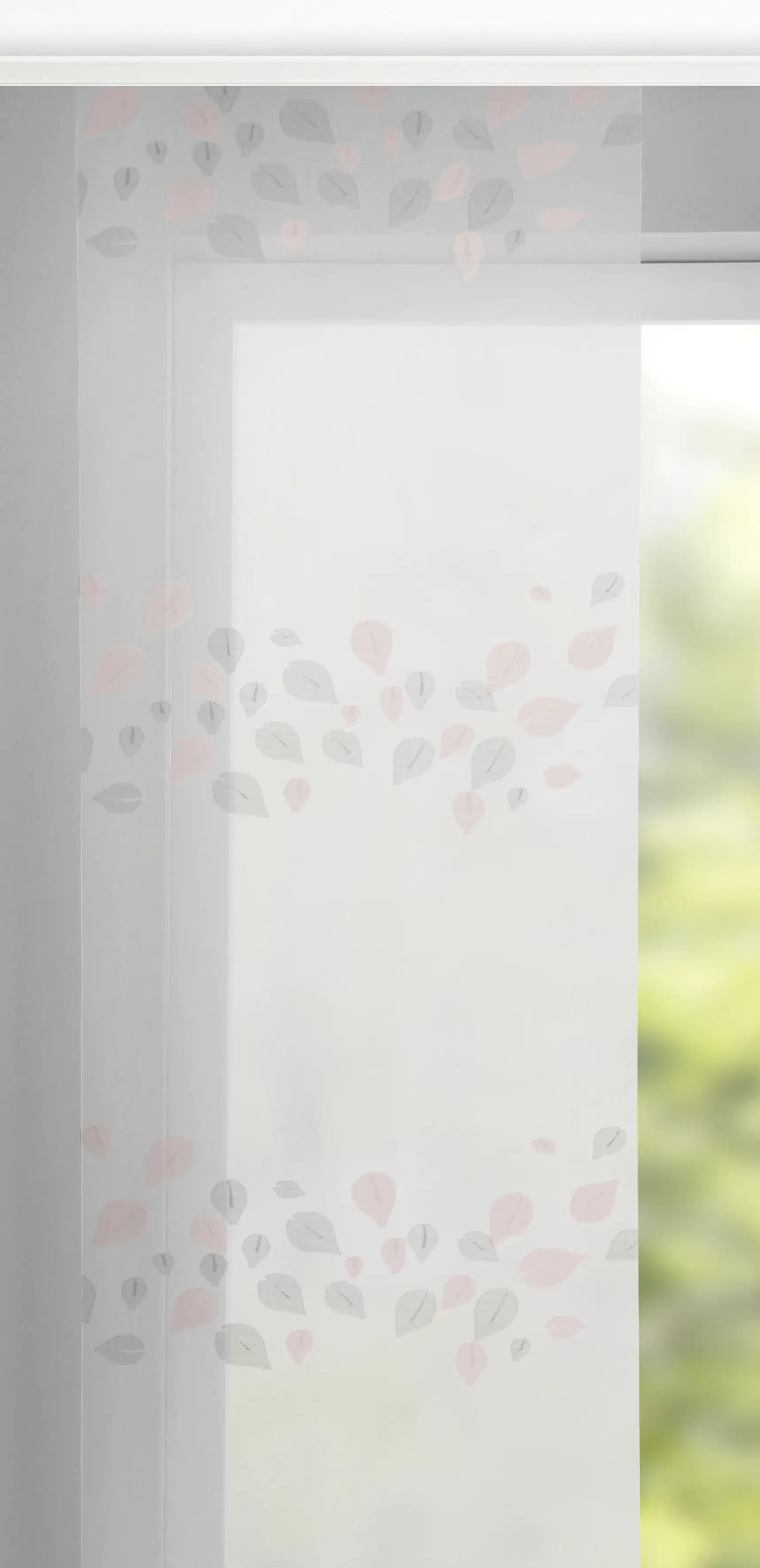 Neusser Collection Flächenvorhang Blätter rose, 60 x 280 cm