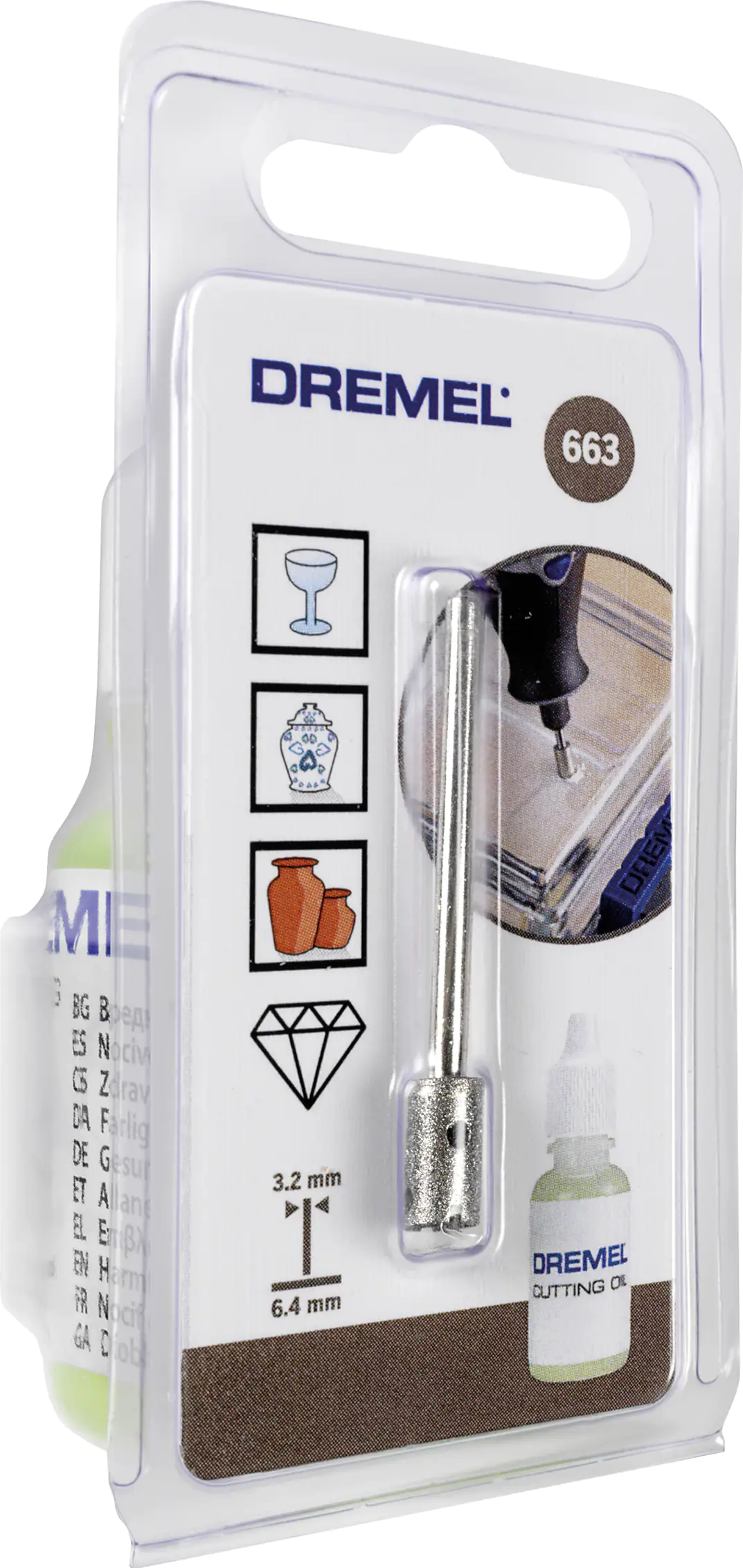 Bohrer Dremel 663 Diamant für Glas