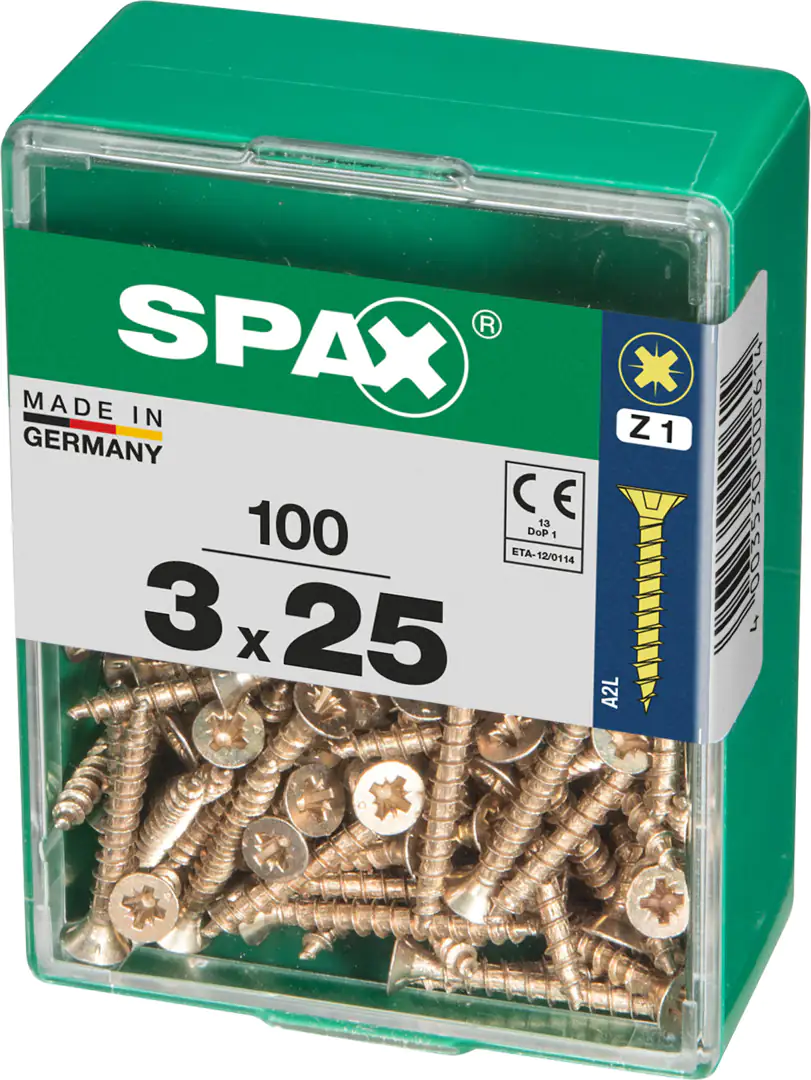 Spax Universalschrauben 3.0 x 25 mm PZ 1 - 100 Stk.