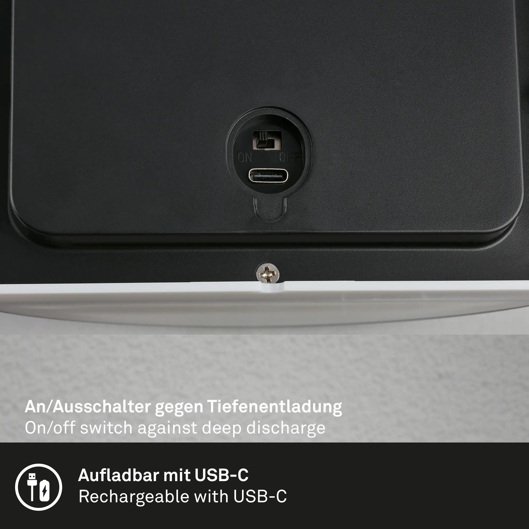 Briloner LED Außenwandleuchte Akku 5,8W schwarz Sensor warmweiß Briloner LED Außenwandleuchte Akku 5,8W schwarz Sensor warmweiß