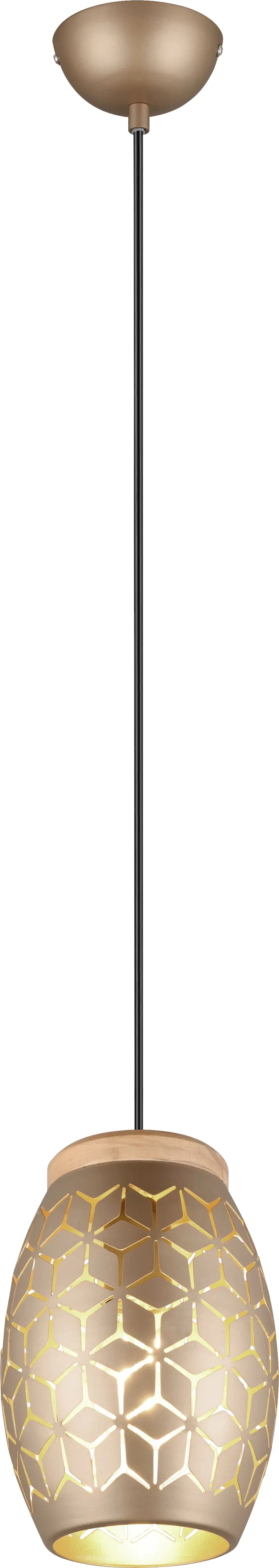 Trio Leuchten Pendelleuchte Bidar E27, beige, Metall