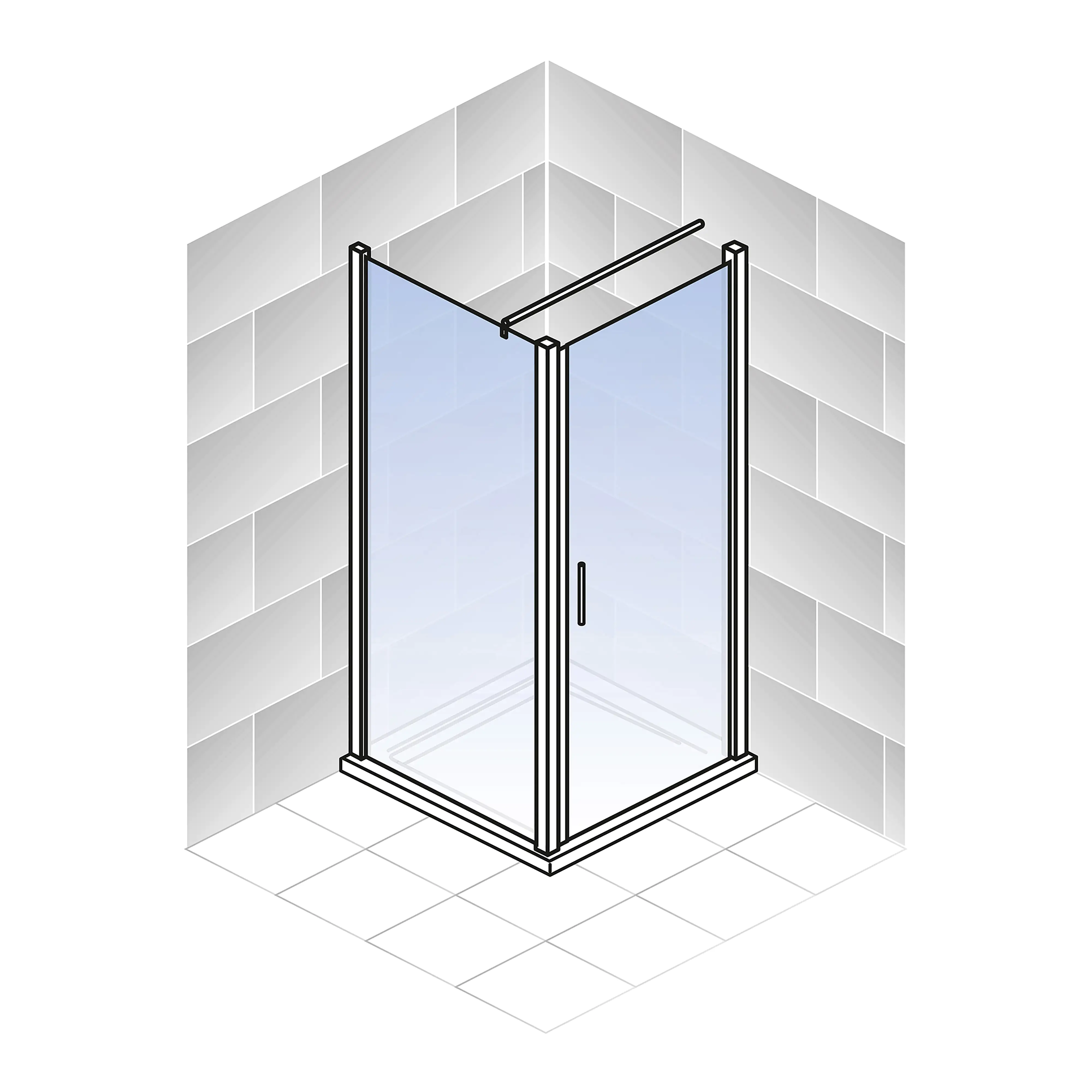 Schulte Drehtür Seitenwand 80 x 80 x 200 cm Toura Schulte Drehtür Seitenwand 80 x 80 x 200 cm Toura