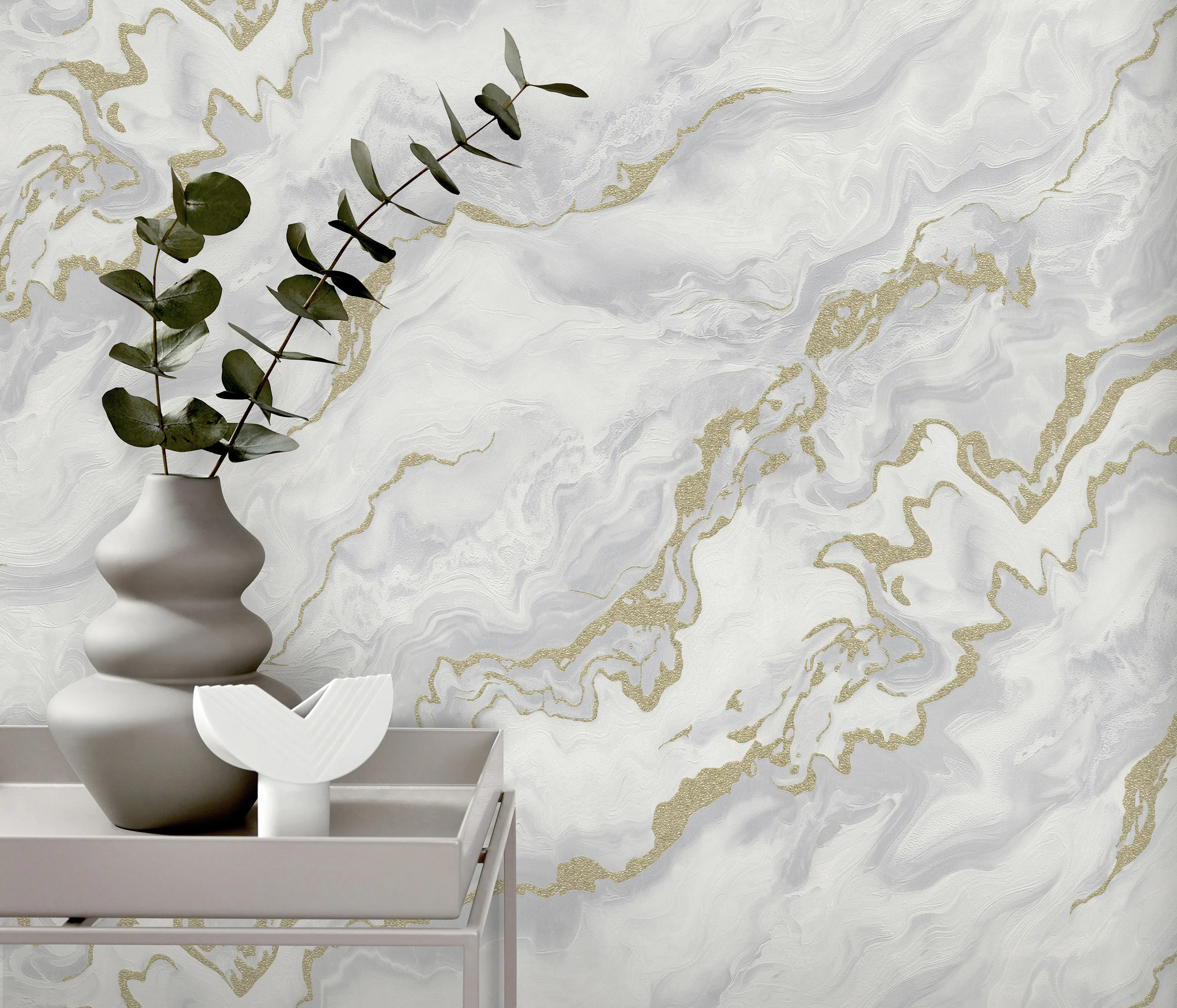 Erismann Vliestapete Marmor hellgrau 10,05 x 0,53 m