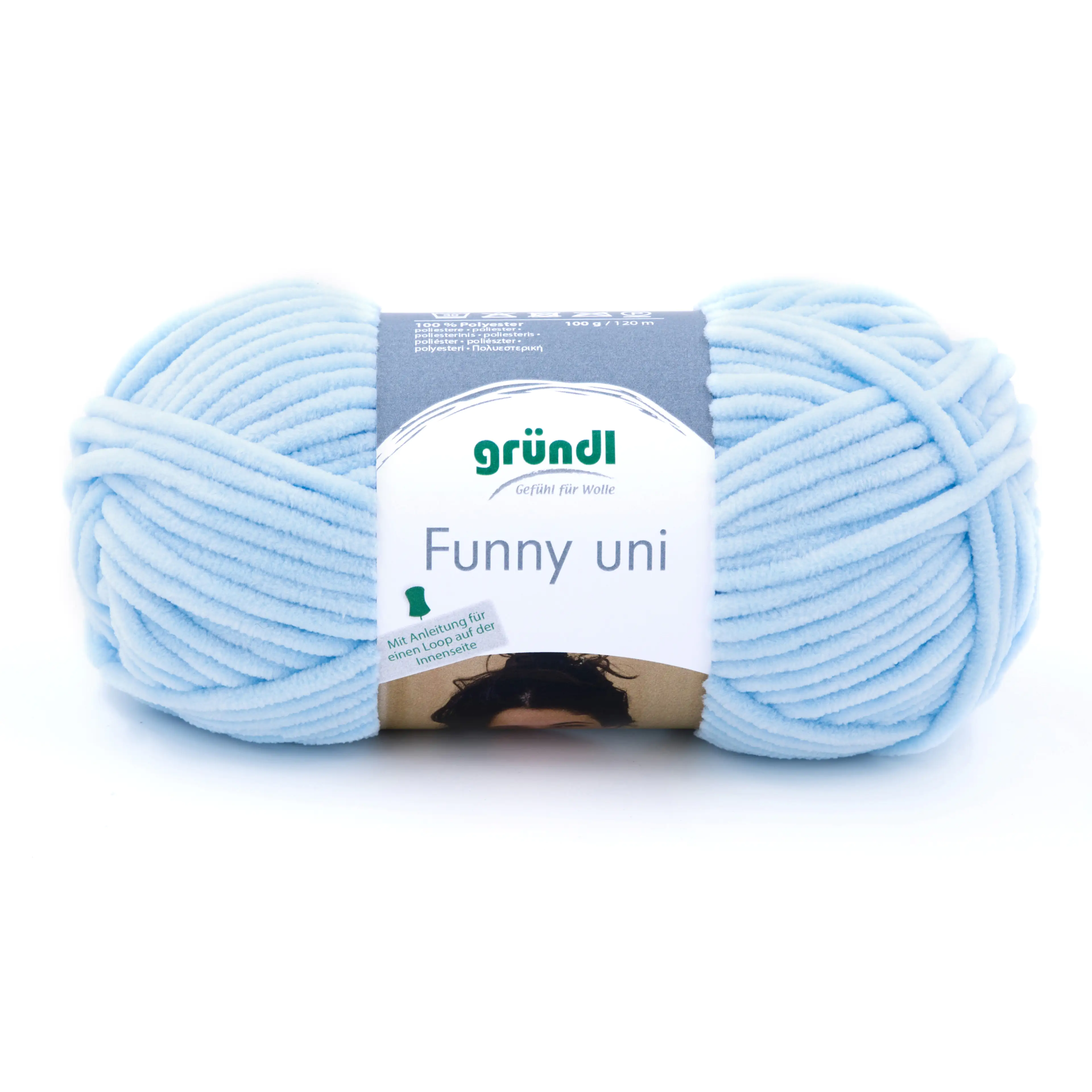 Gründl Wolle Funny uni 100 g pastellblau