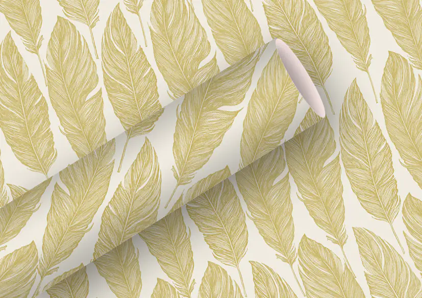 Braun & Company Geschenkpapier Kollektion Feathers 2 m x 70 cm