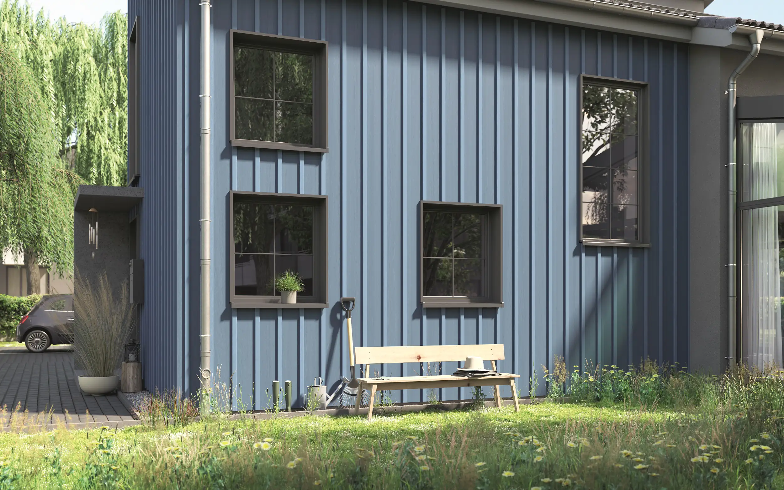 Alpina Wetterschutzfarbe deckend 0,75 L friesenblau Alpina Wetterschutzfarbe deckend 0,75 L friesenblau