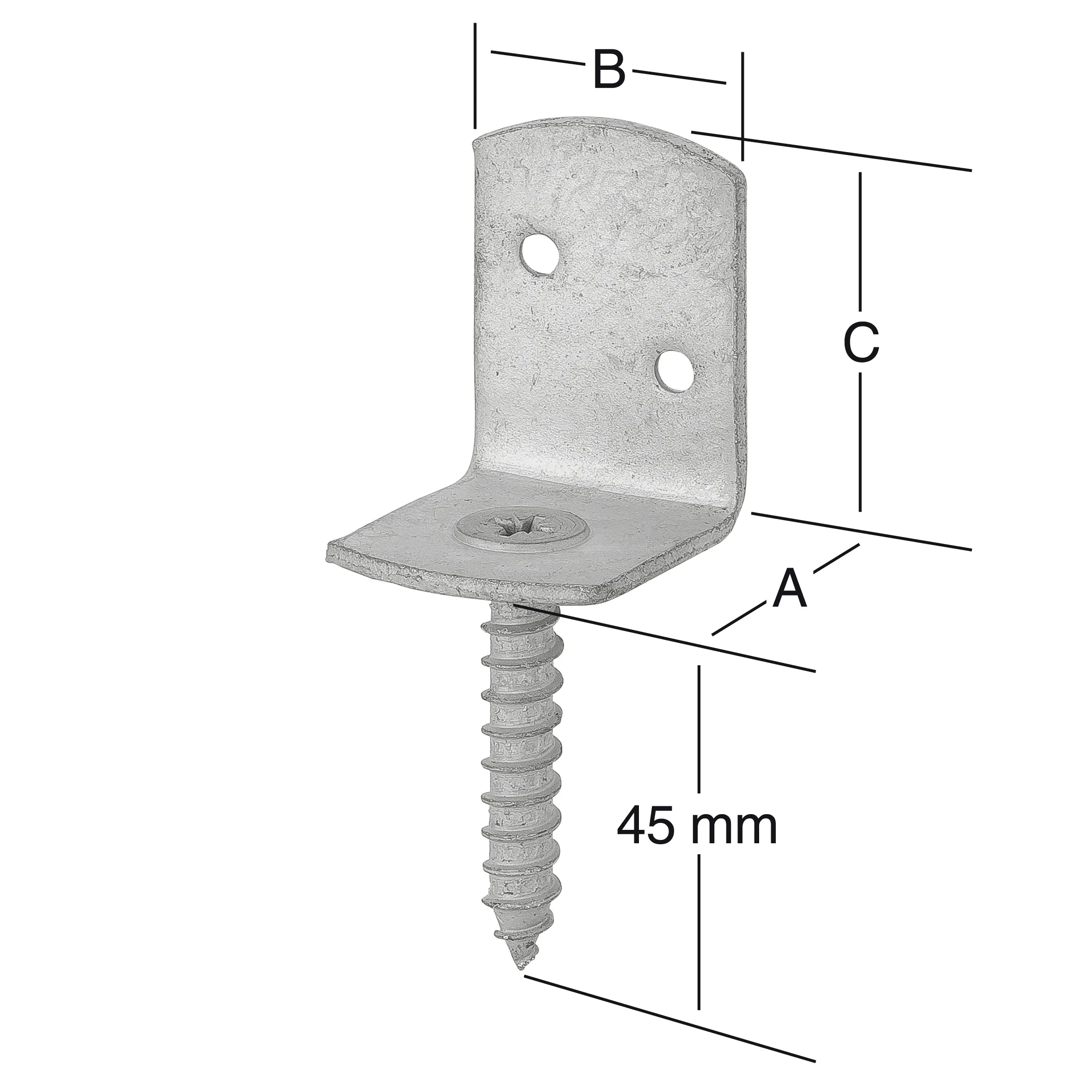 Vormann Flechtzaunbeschläge feuerverzinkt 32 x 30 x 38 mm