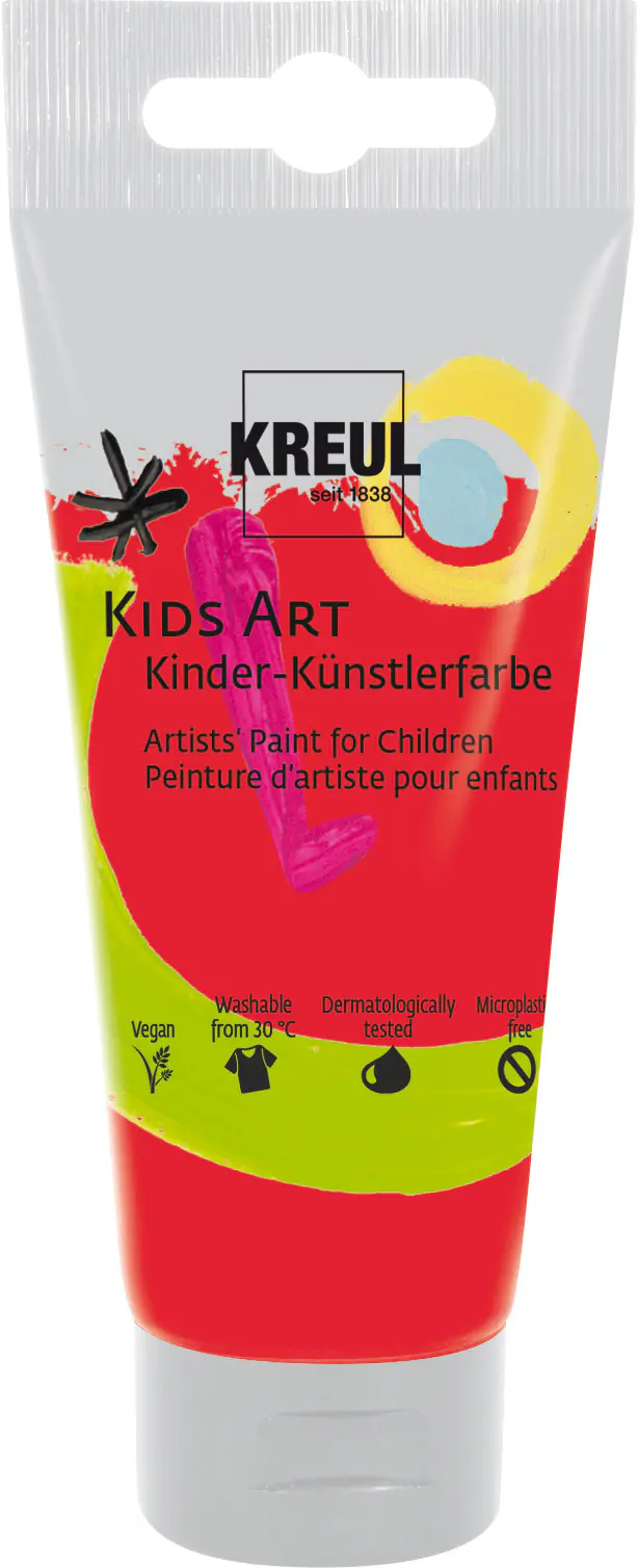 Kreul Kids Art Kinder-Künstlerfarbe zinnoberrot Tube 75 ml