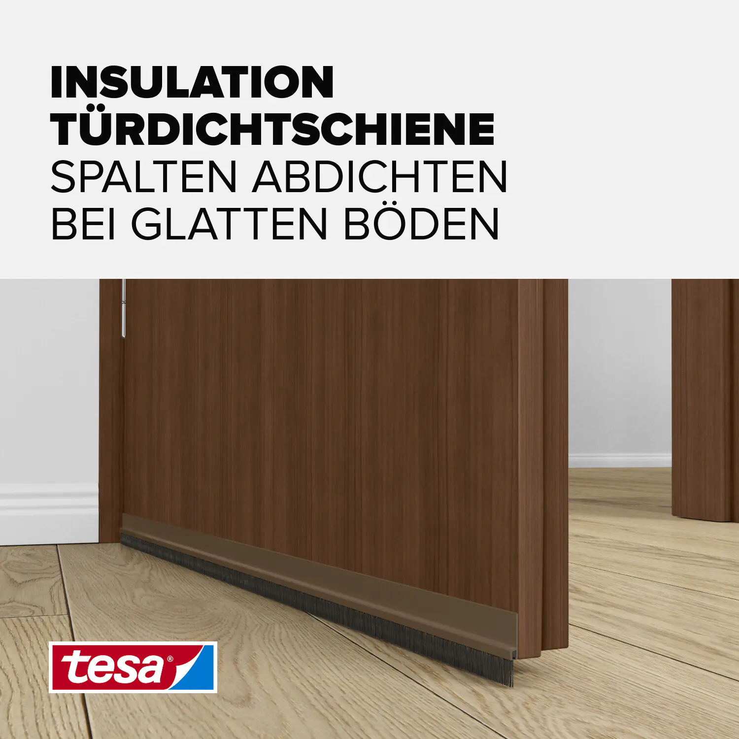 tesa Moll Türdichtschiene braun, für Spalten bis 12 mm