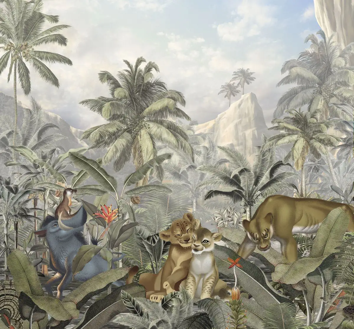 4055065510472 Komar Vlies Fototapete Lion King Mountains 300 x 280 cm