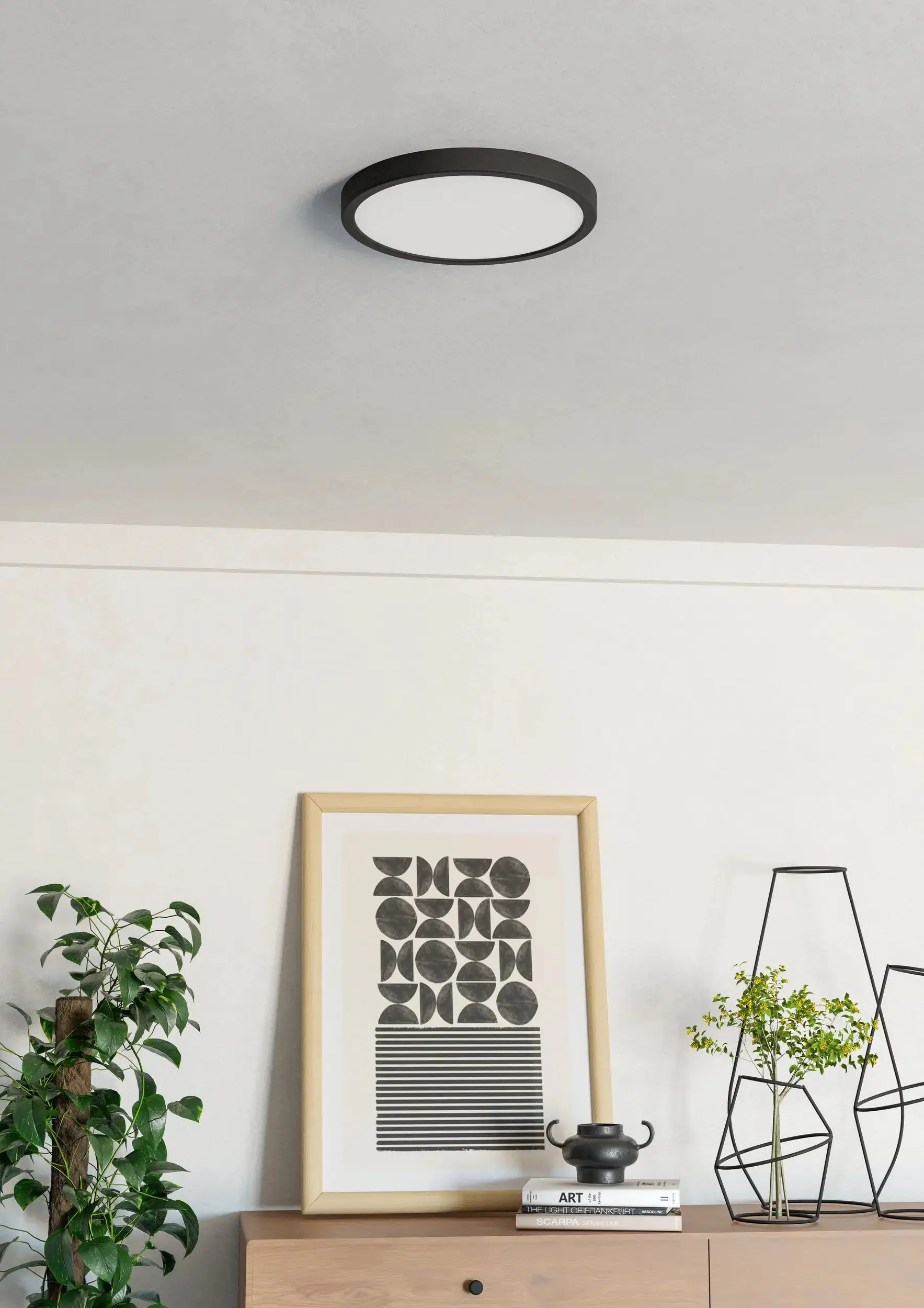 Eglo LED Deckenleuchte Fueva 6-Z schwarz Ø 30 x 3 cm RGB dimmbar