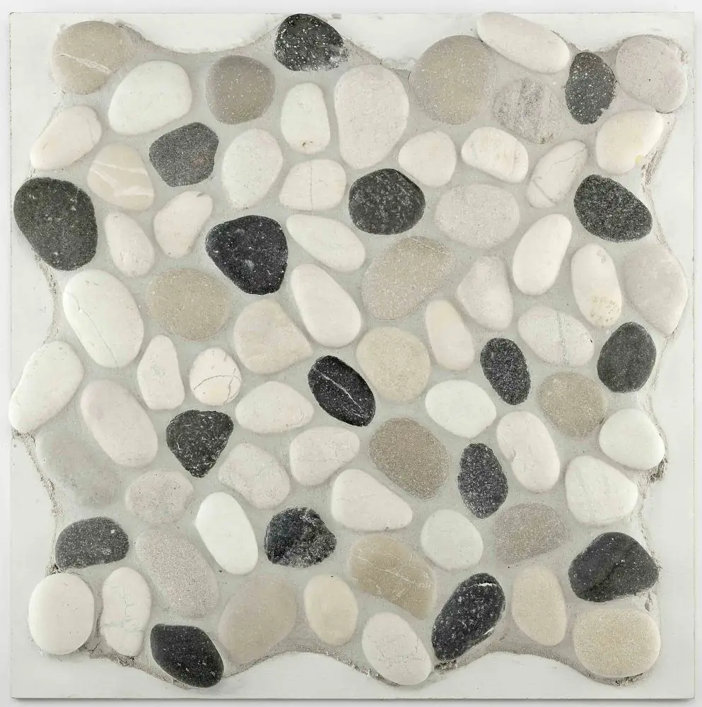 Mosaikfliese Flusskiesel 30 x 30 cm multicolor