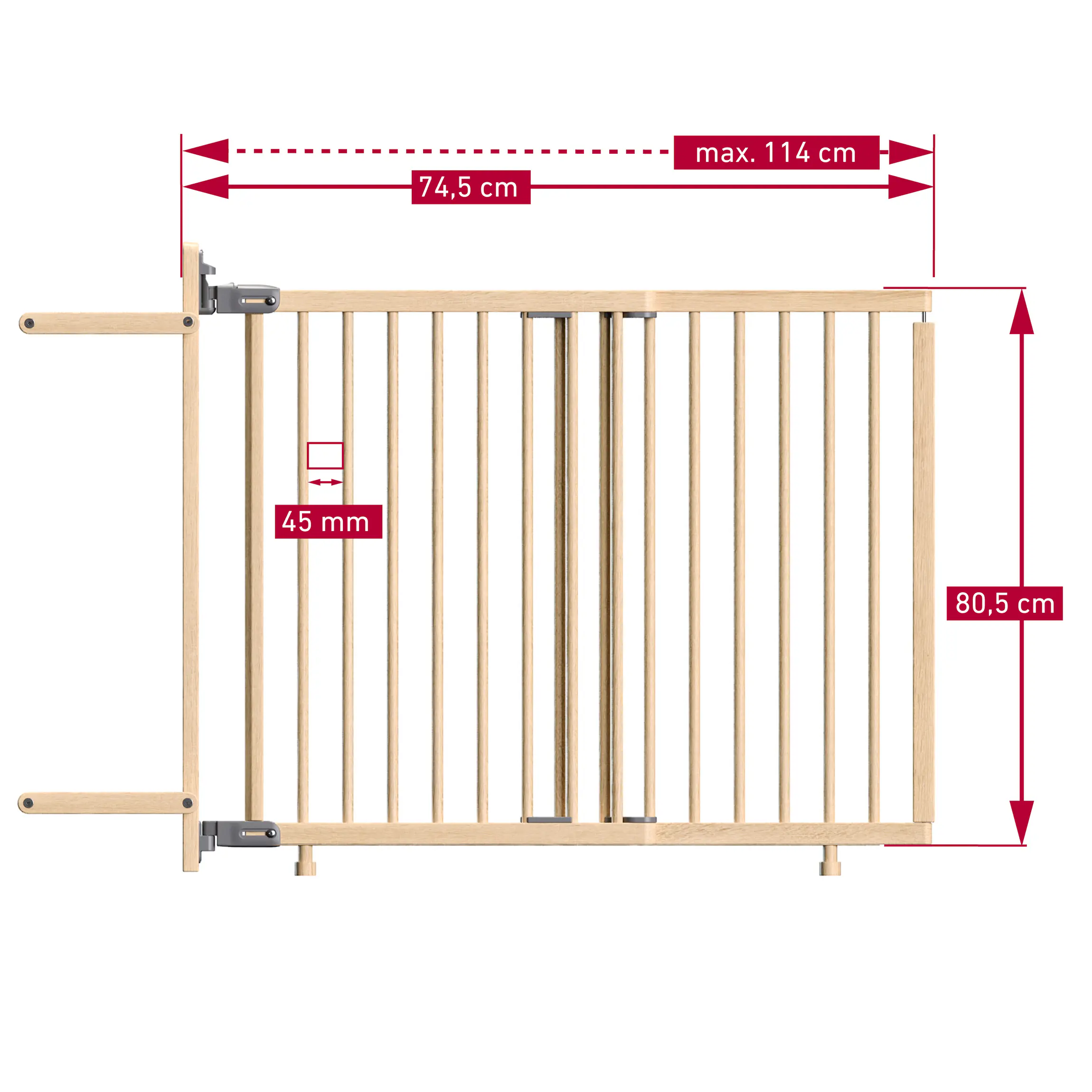 DOLLE Sicherheitsgitter Jonas einstellbar 74,5 bis 114 cm