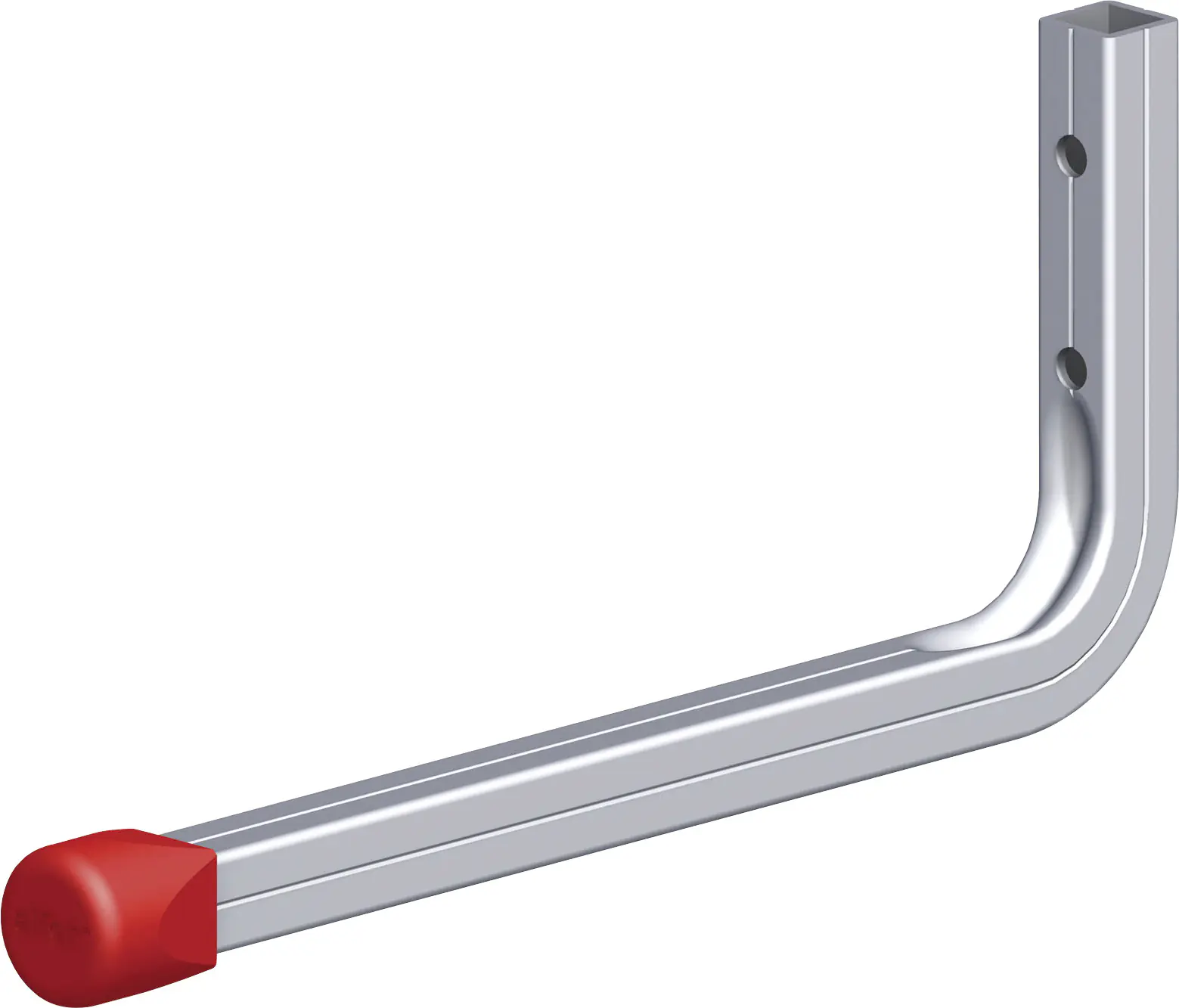 alfer Wandhaken 230 mm 230 x 130 mm Aluminium roh Kappe rot alfer Wandhaken 230 mm 230 x 130 mm Aluminium roh Kappe rot