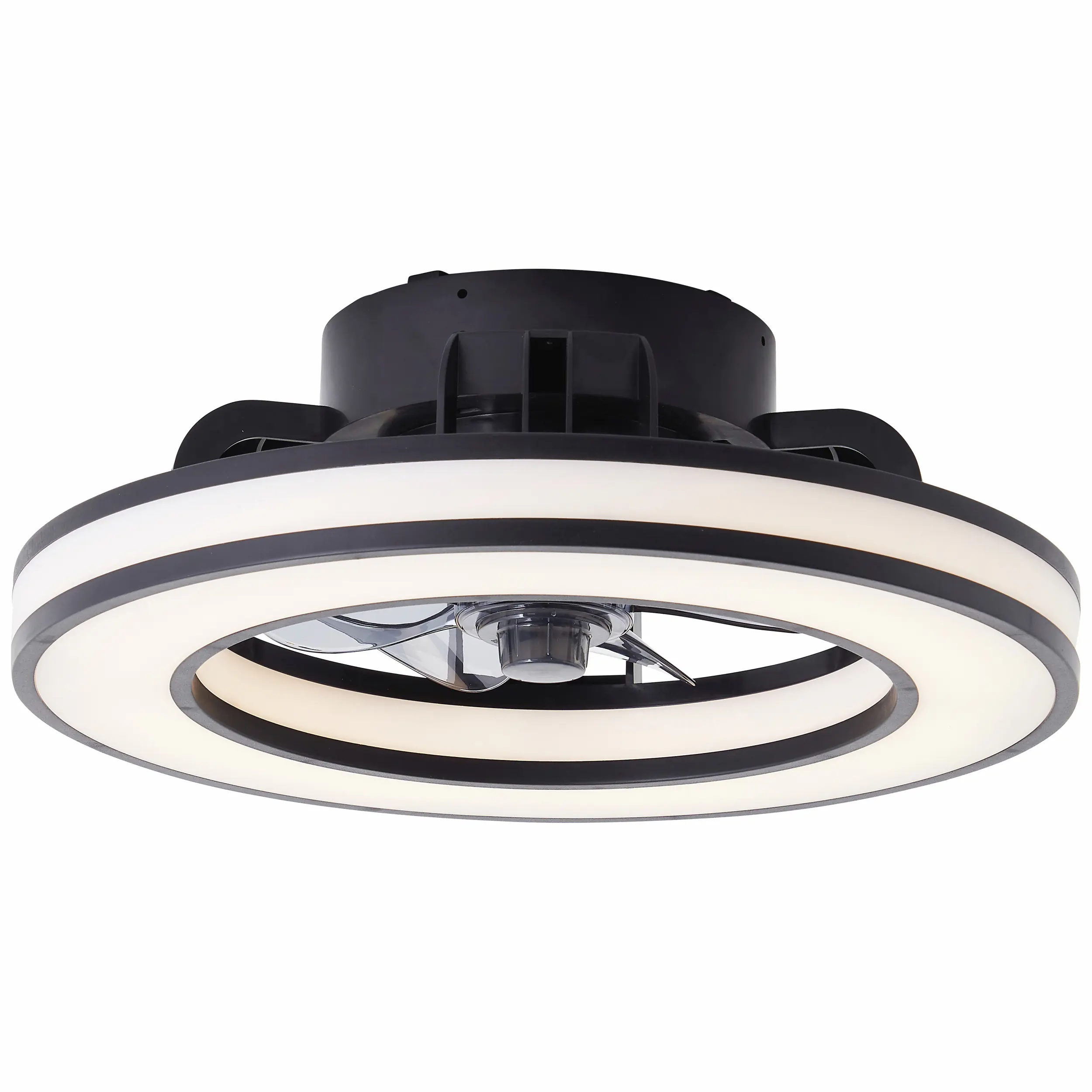 Brilliant LED Deckenleuchte mit Ventilator Mondello Ø 42 cm 26 W schwarz