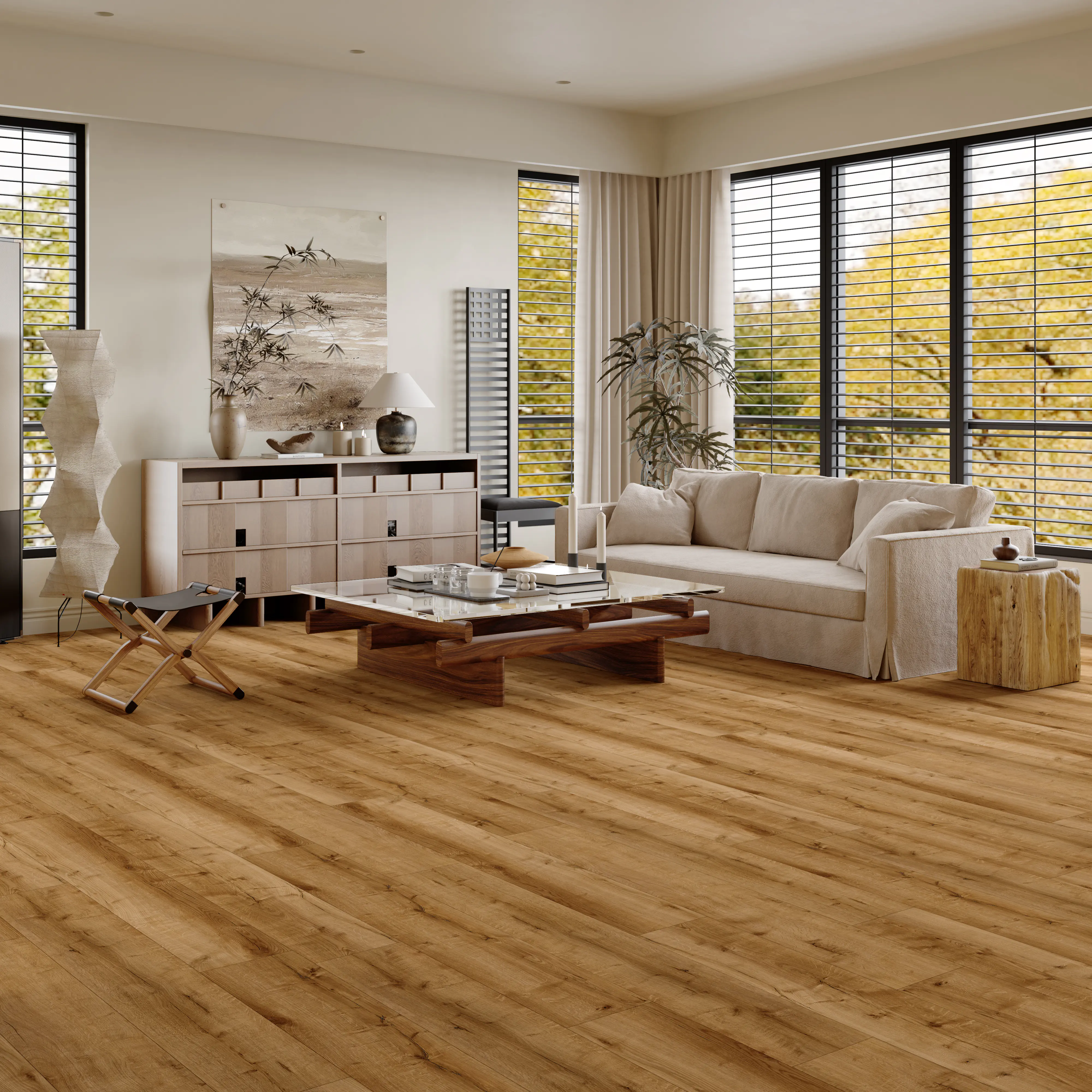 Decoflooring Vinylboden mit Trittschalldämmung Landhausdiele Eiche Castell 