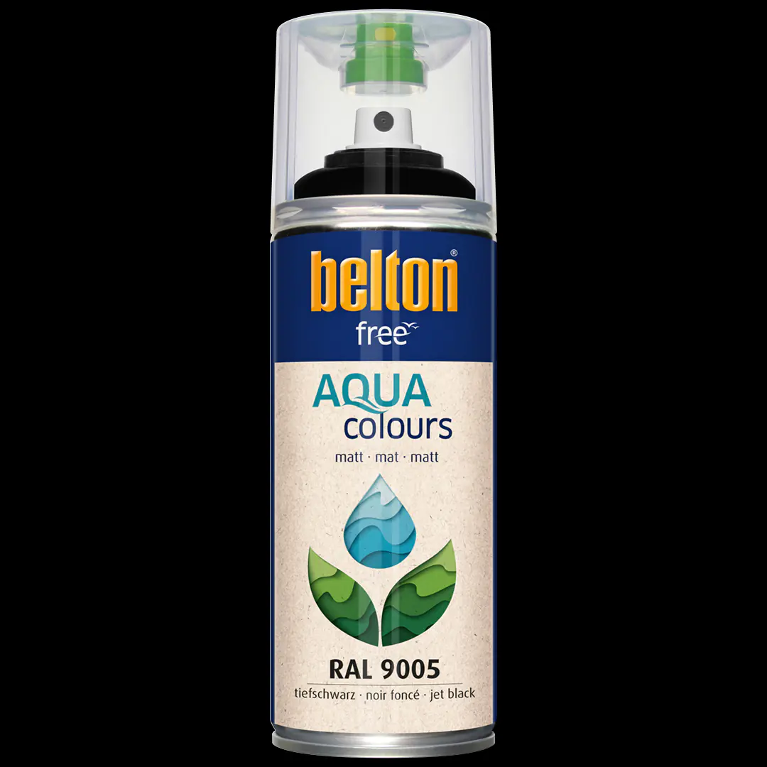 belton free Lackspray AQUAcolours 400 ml tiefschwarz matt