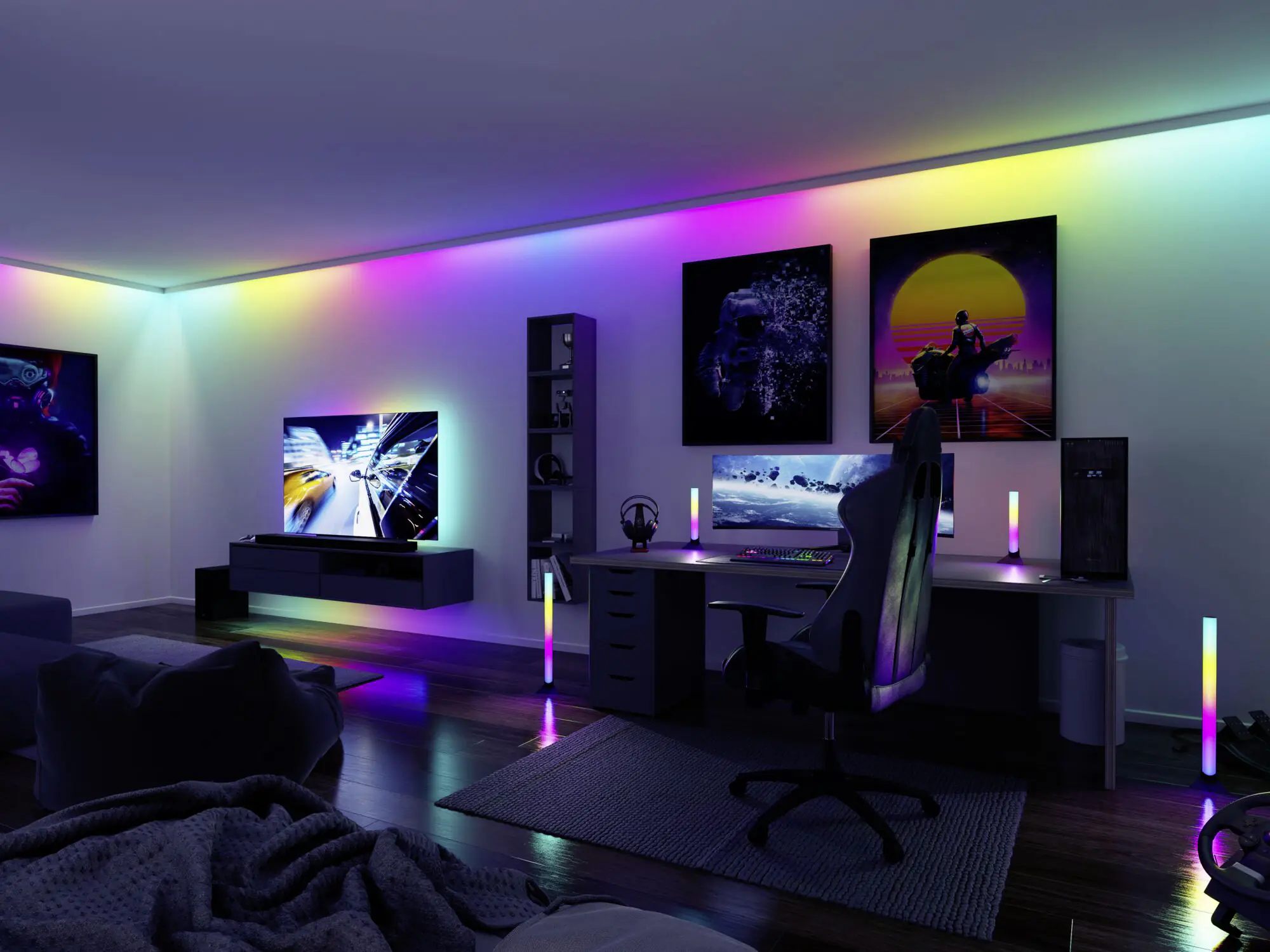 Paulmann Entertain LED Lightbar Dynamic RGB 30,5cm 2er Set dimmbar