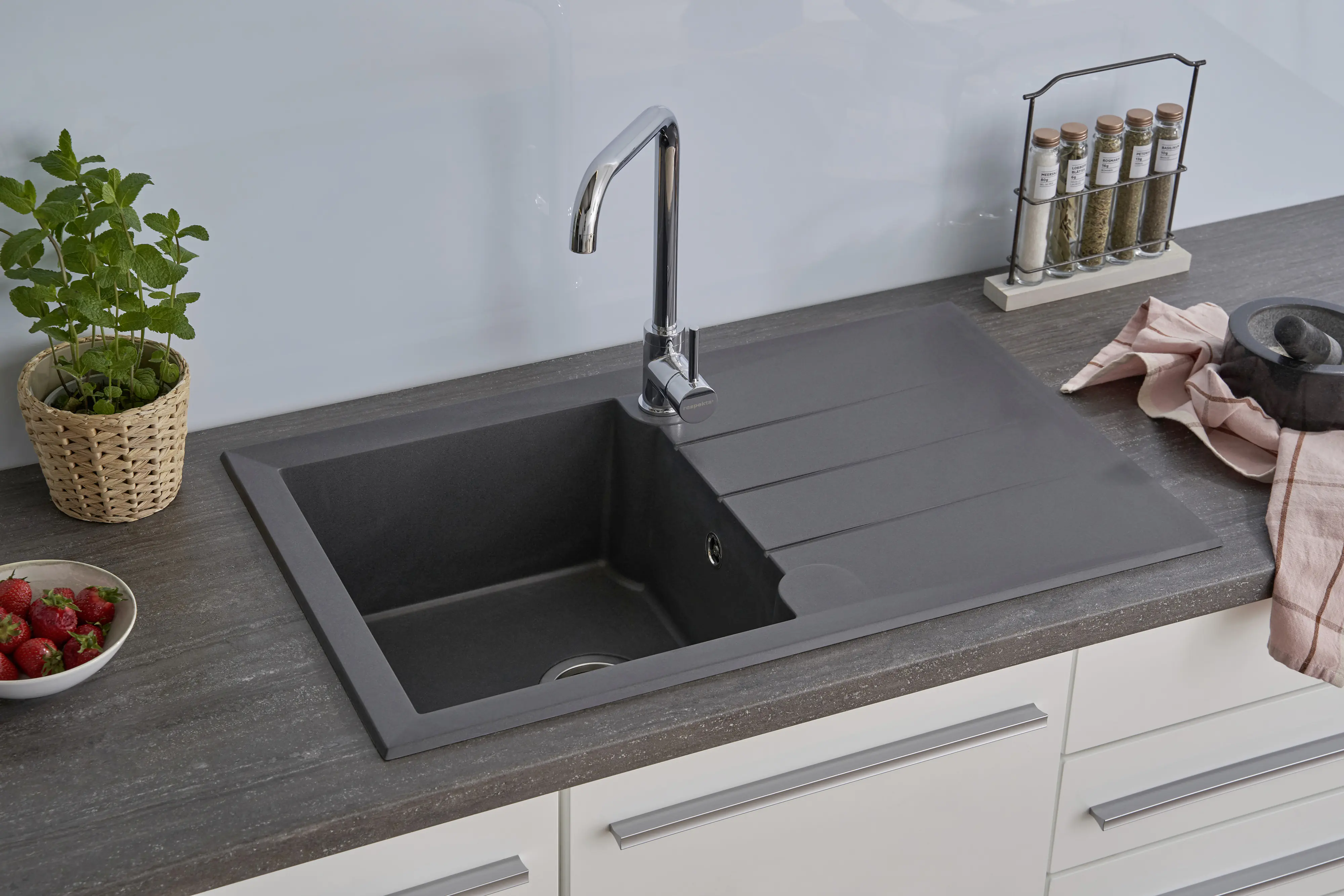 respekta Granitverbundspüle Alinéo 81 x 50 cm 81 x 50 cm