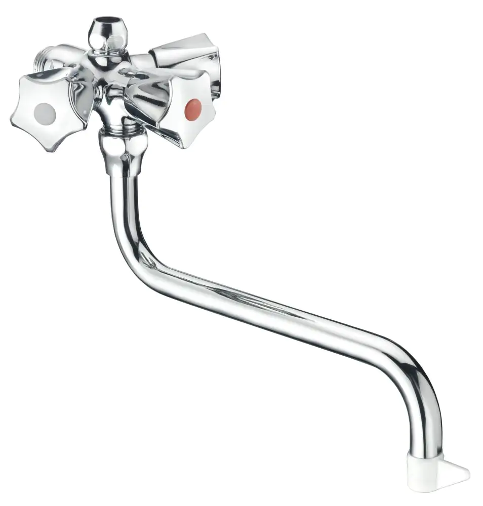 Cornat Spültisch-Wandarmatur Duolux Niederdruck, chrom