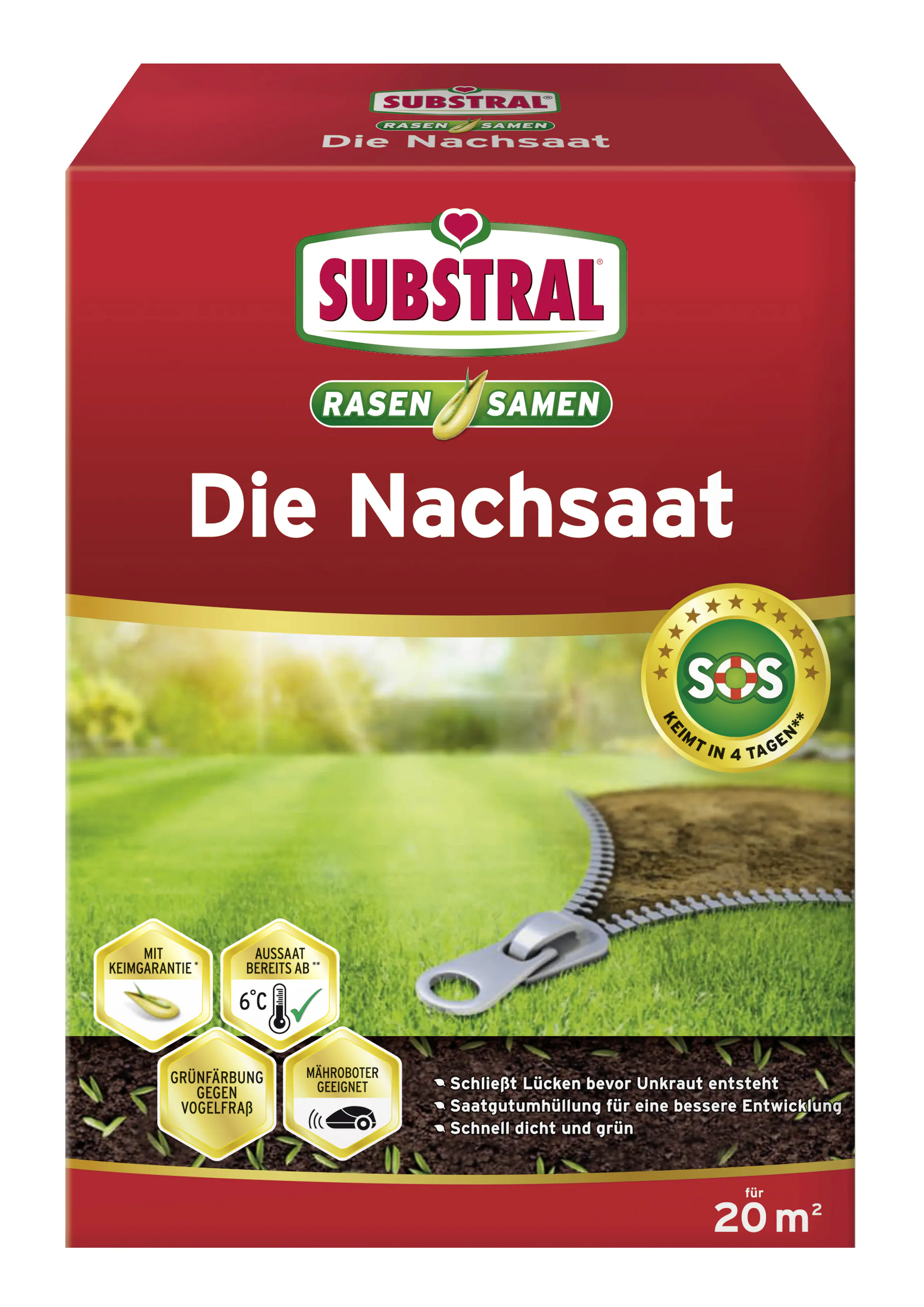 Substral Rasensamen Die Nachsaat 400 g, für 20 m²