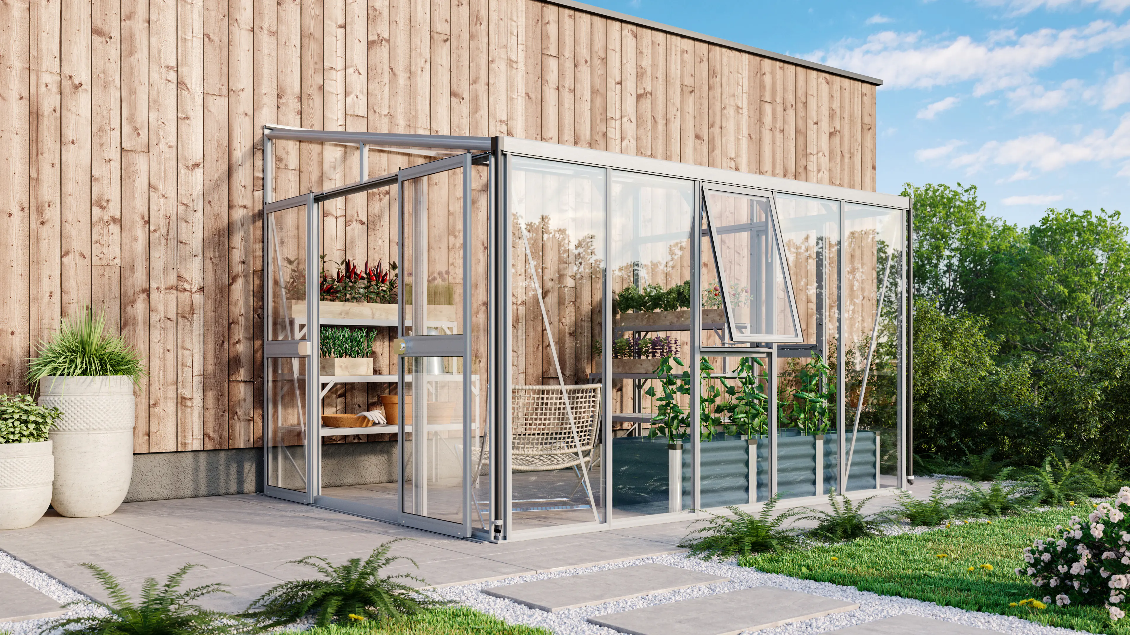 Vitavia Anlehngewächshaus Helena 8600 268 x 344 cm 3 mm Sicherheitsglas