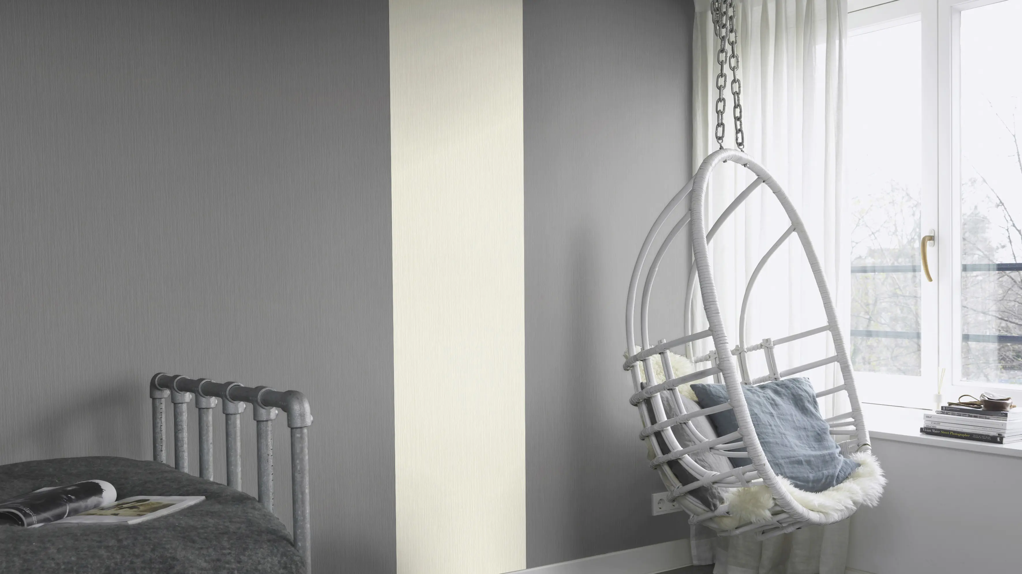 Rasch Vliestapete 537697 Grau-Dunkelgrau Uni 10,05 m x 0,53 m Rasch Vliestapete 537697 Grau-Dunkelgrau Uni 10,05 m x 0,53 m